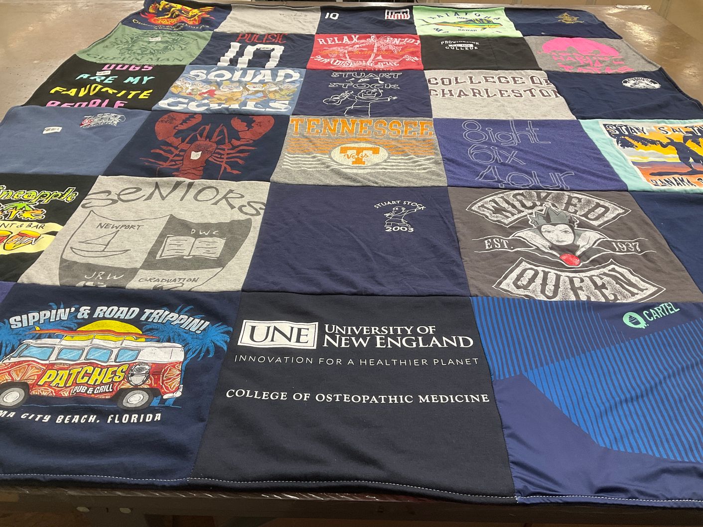 T-shirt quilt from university of new england by Terri from SC