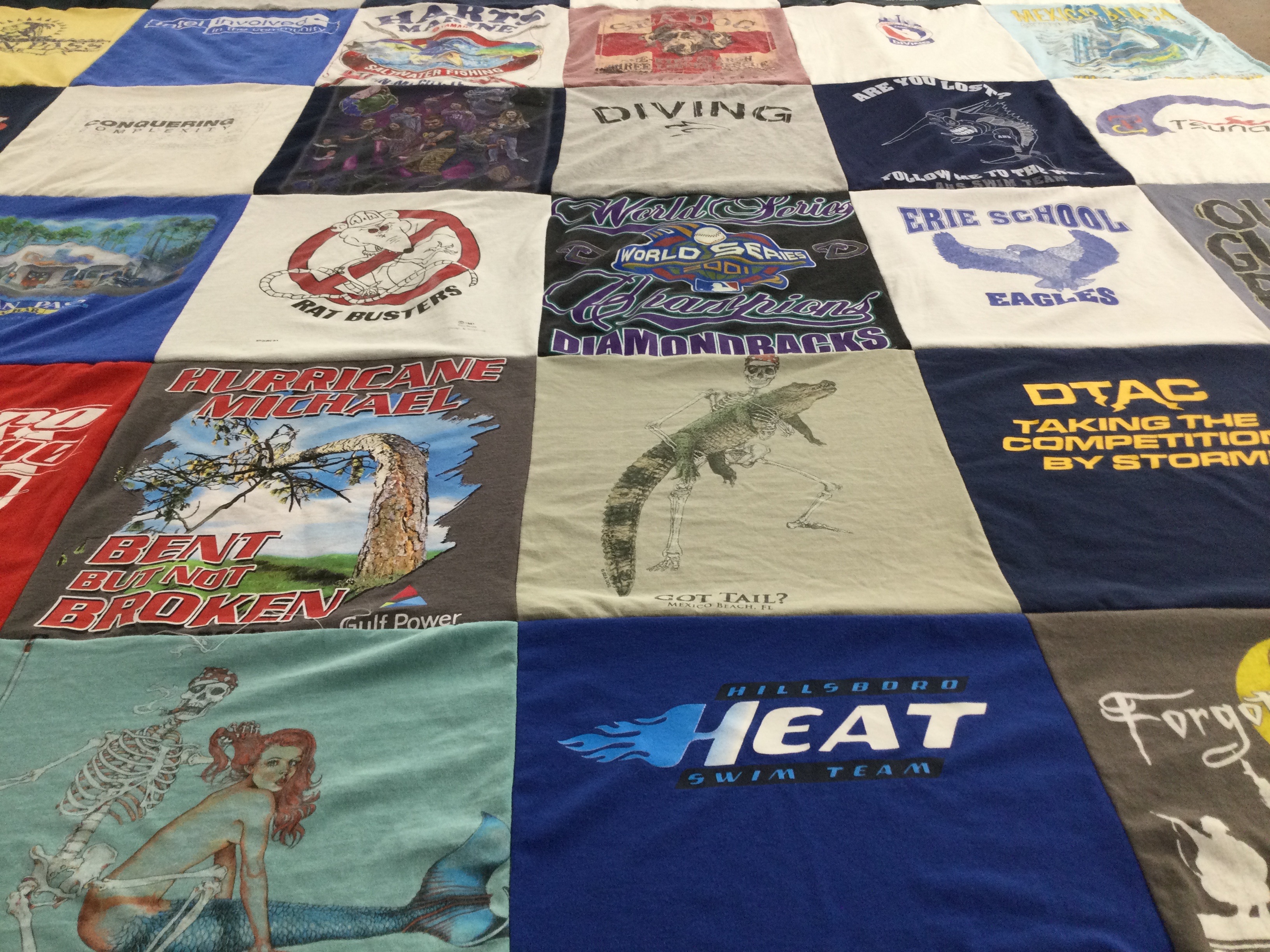 T-shirt quilt featuring hillsboro heat swim team by Sydnee from FL