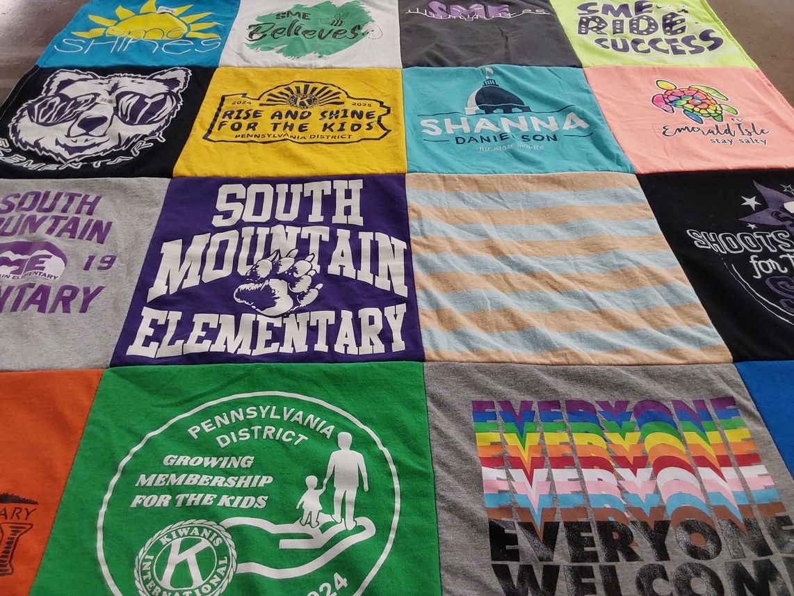 T-shirt quilt from south mountain elementary school by Shanna from PA