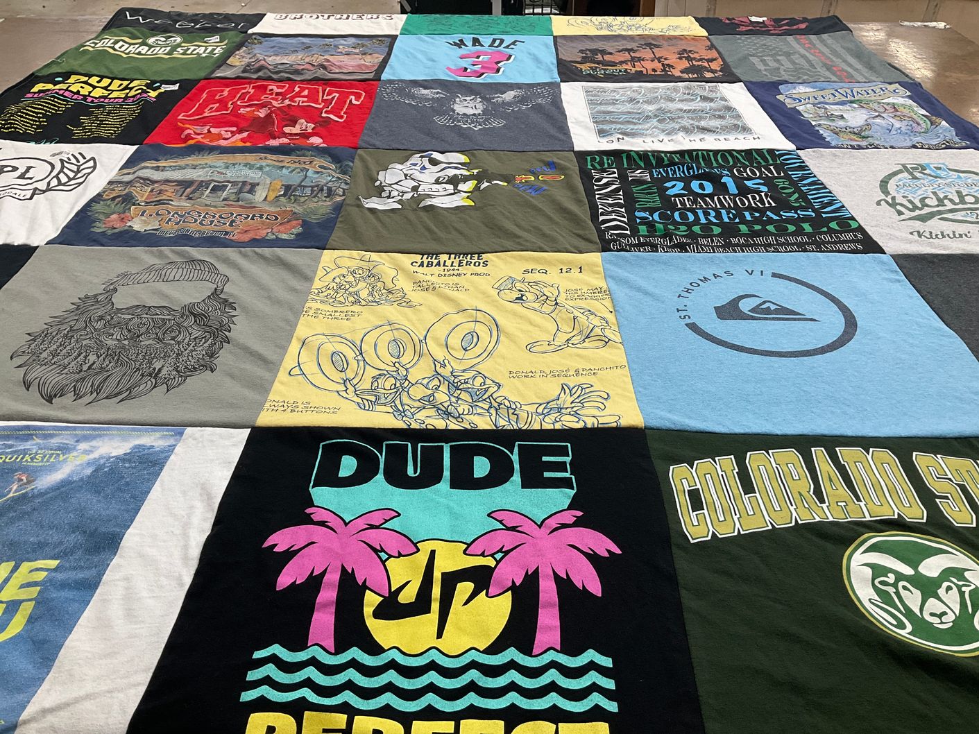 T-shirt quilt featuring colorado state university by Robin from FL
