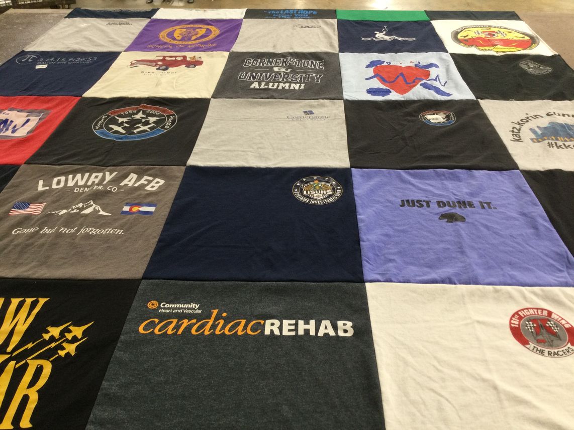 T-shirt quilt from cornerstone university by Christopher from IN