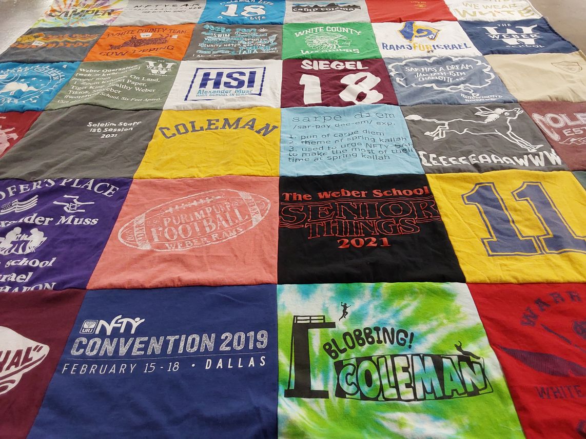 T-shirt quilt featuring weber rams football by Gary from GA