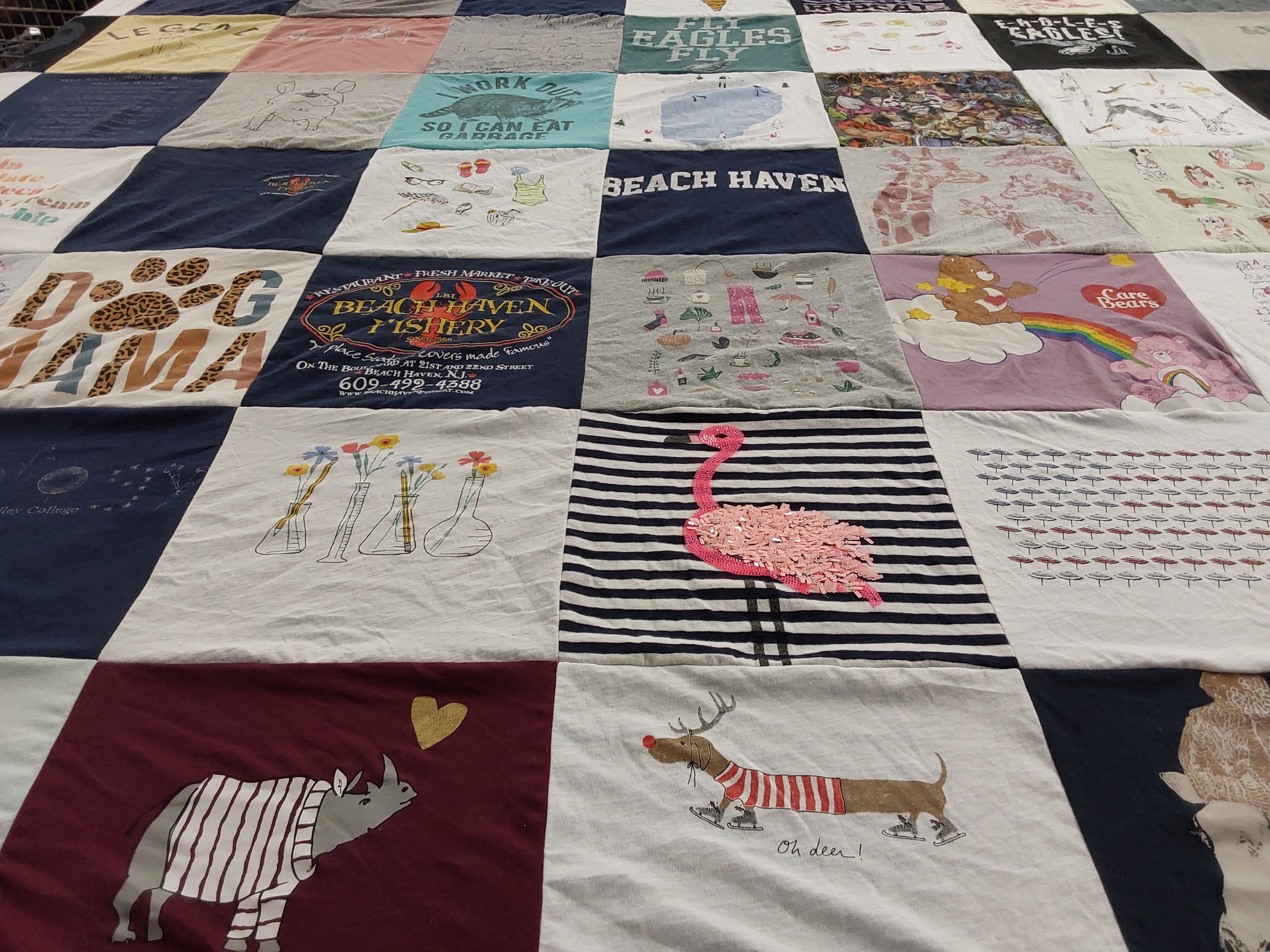 T-shirt quilt featuring eagles by Sarah from PA