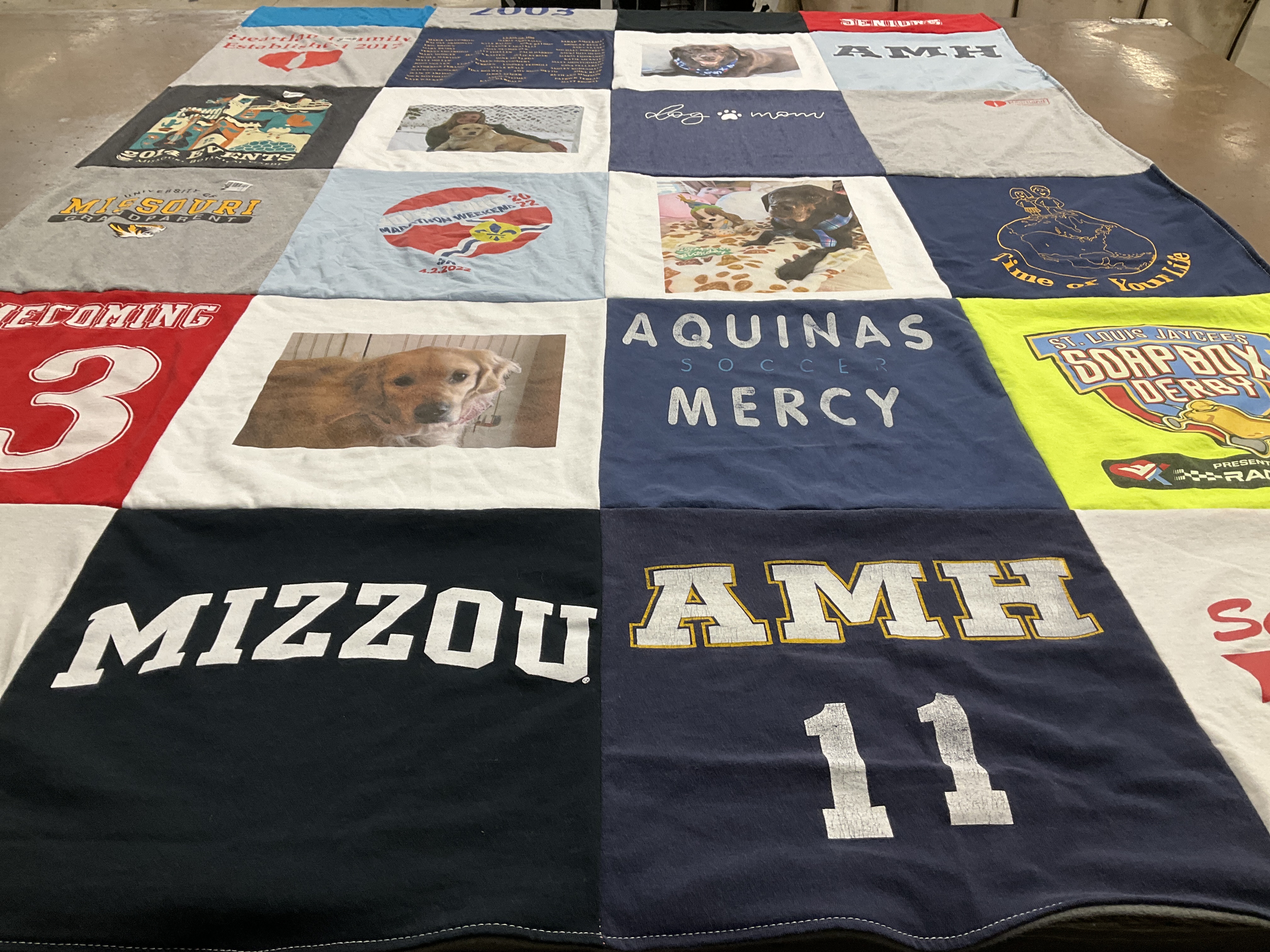 T-shirt quilt from university of missouri by Carol from MO