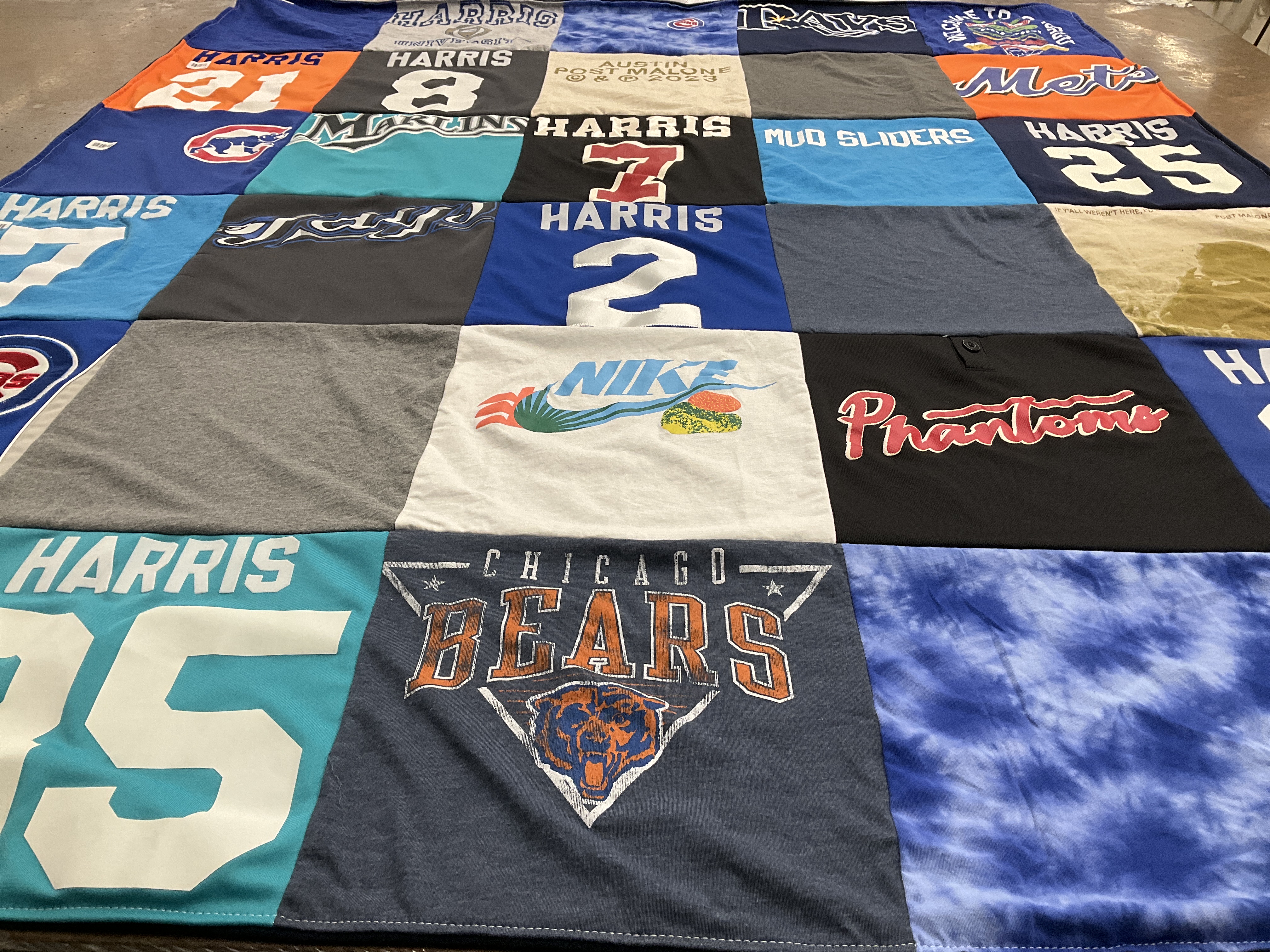 T-shirt quilt featuring chicago bears by Laurie from IL