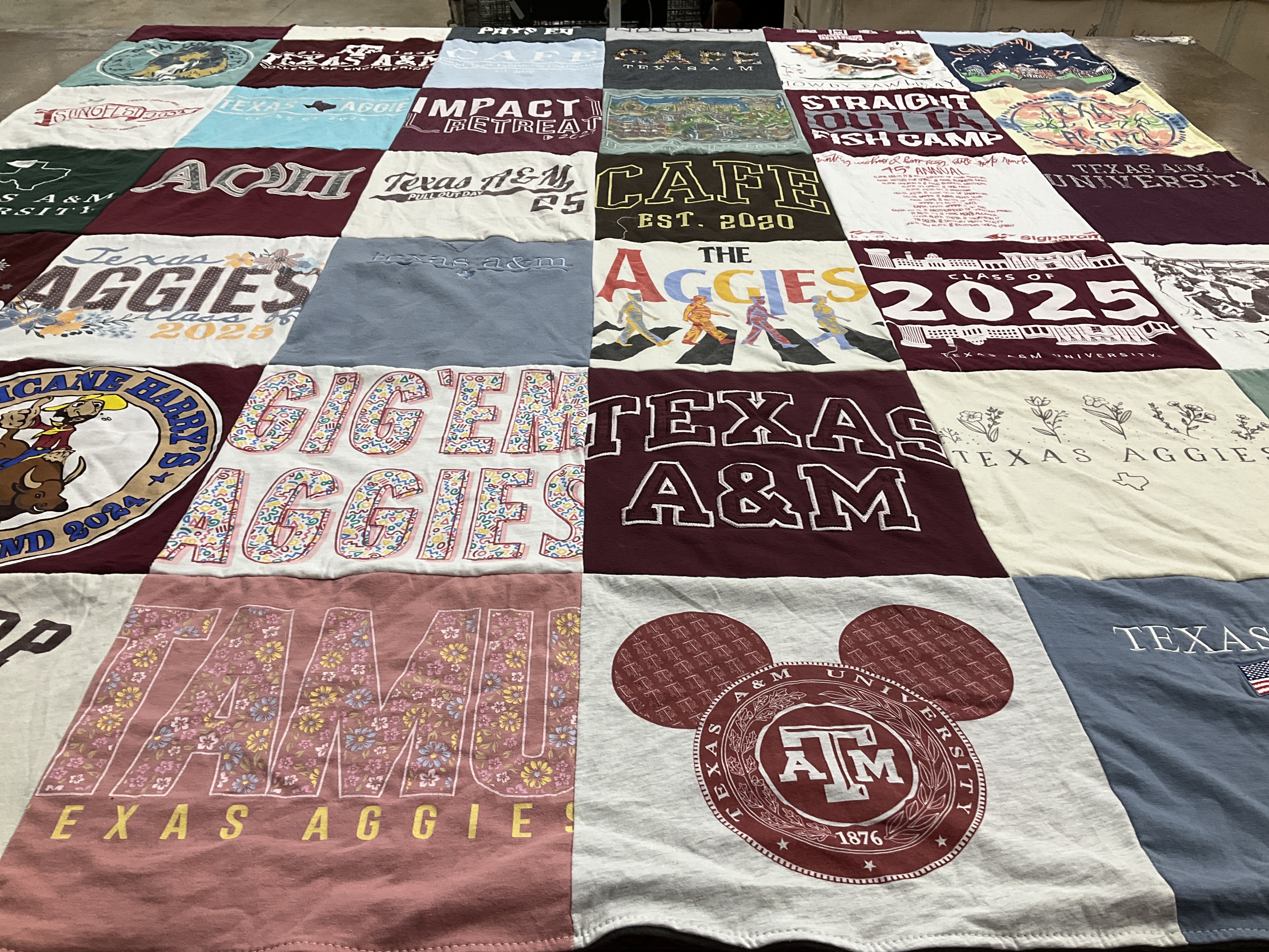 T-shirt quilt featuring texas a&m university by Misty from NM