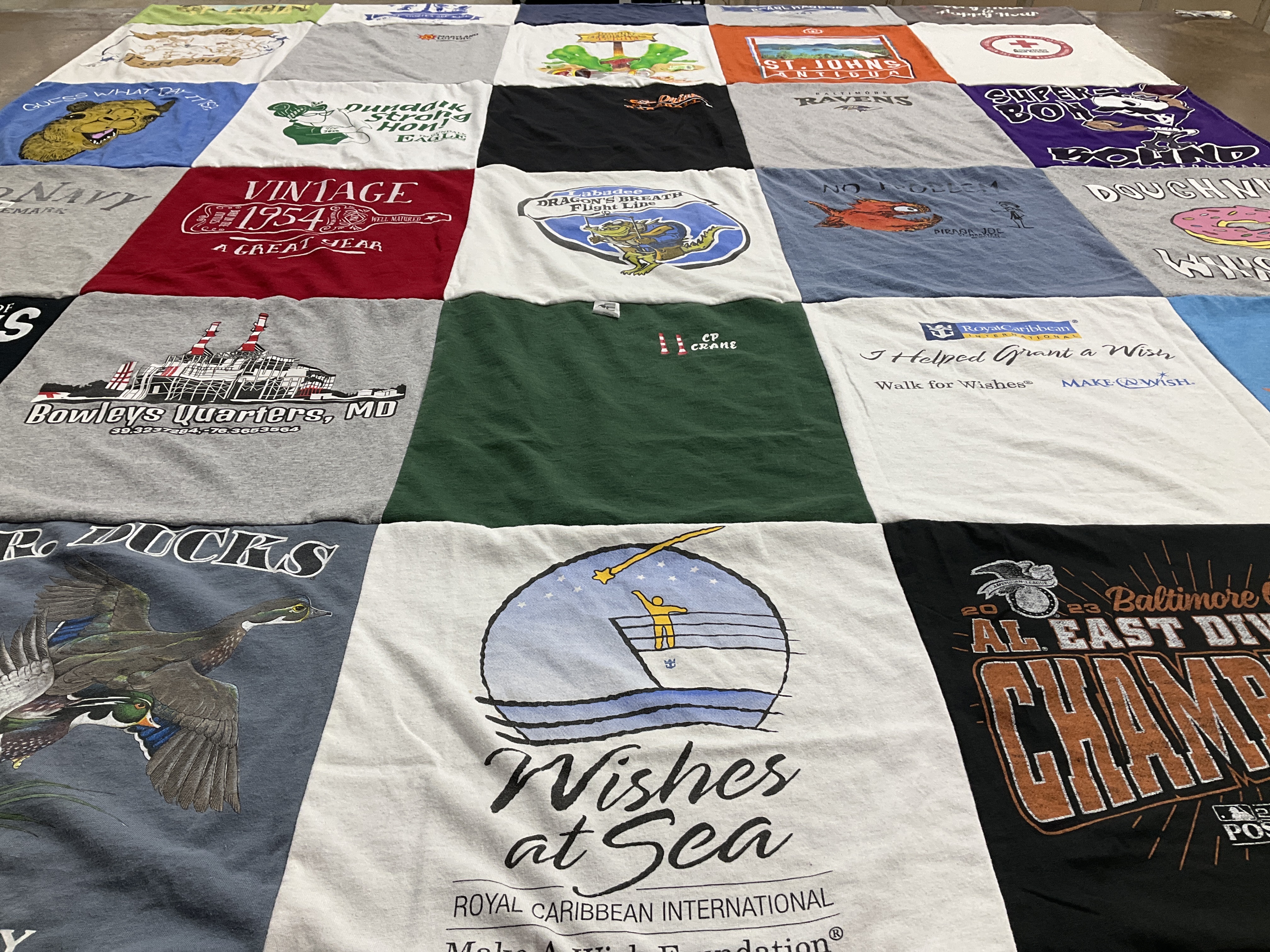 T-shirt quilt featuring baltimore orioles by Katherine from MD