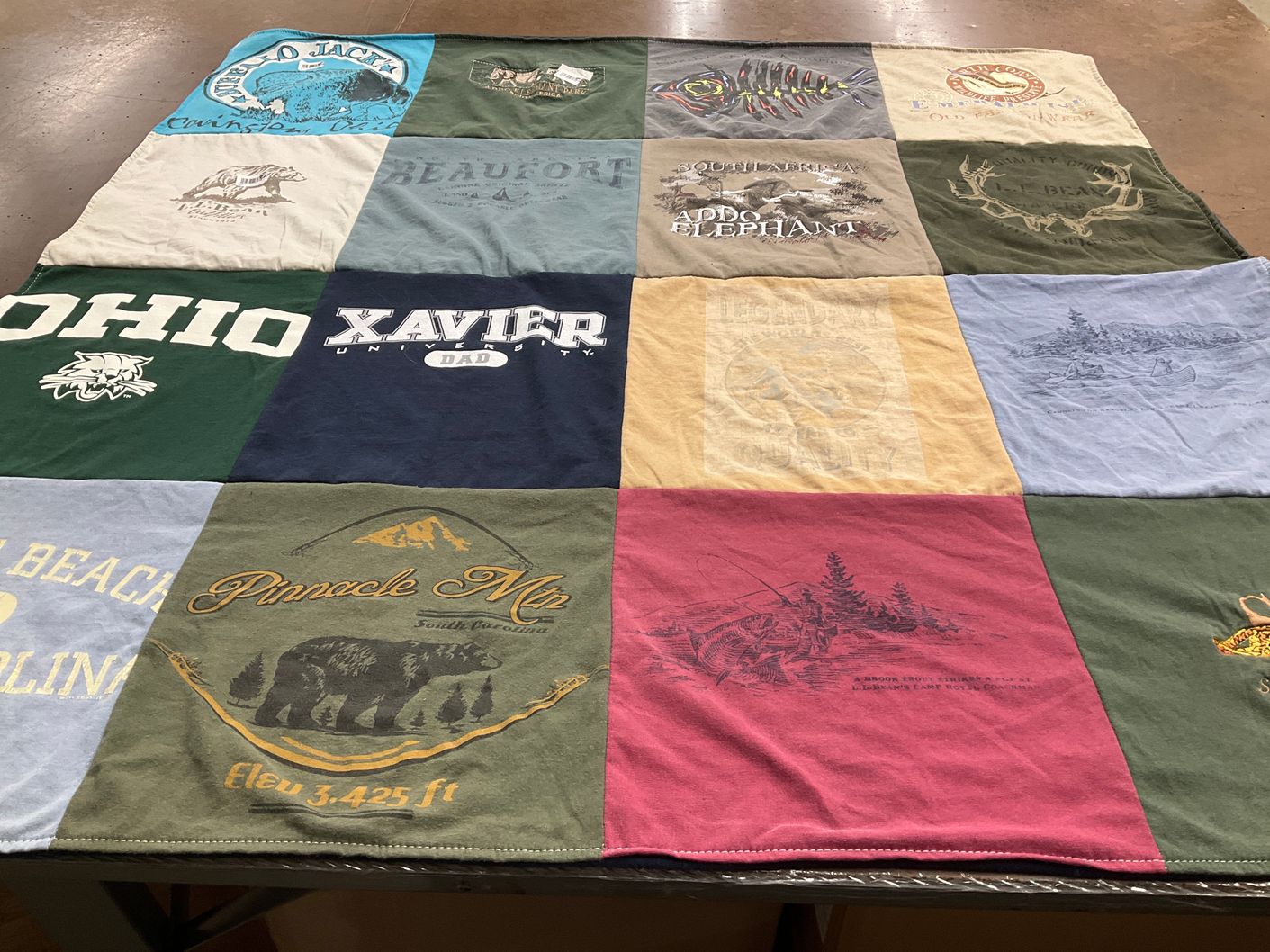 T-shirt quilt from xavier university by Richard from SC