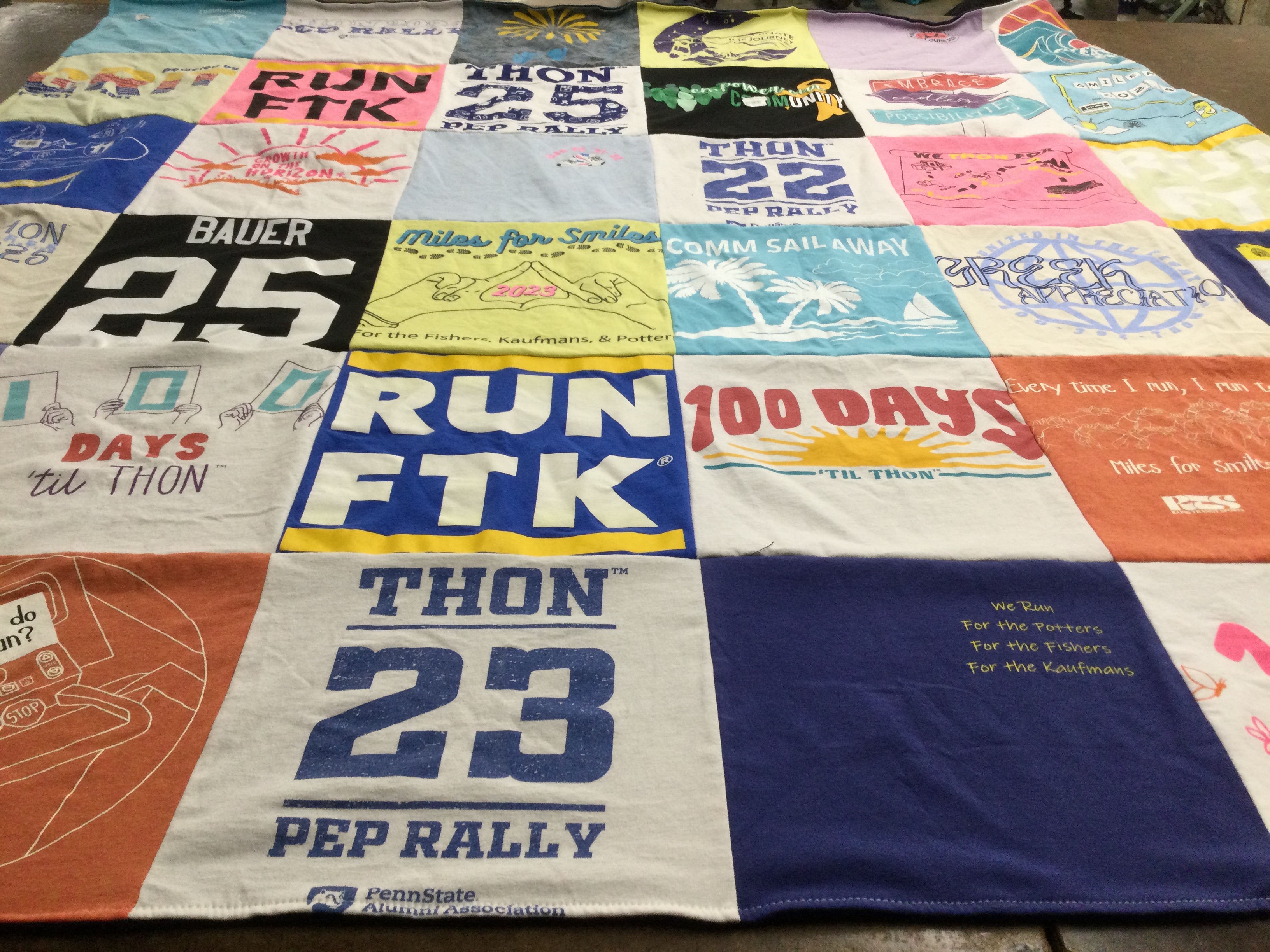 T-shirt quilt from penn state university by Tara from MD
