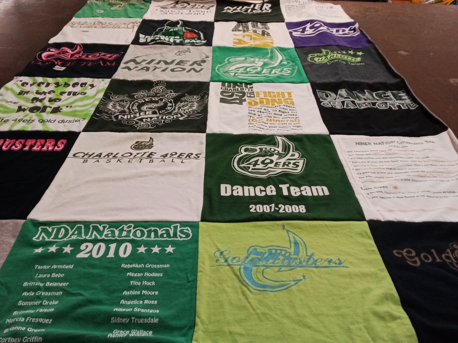 T-shirt quilt featuring charlotte 49ers, niner nation by Michael from NC