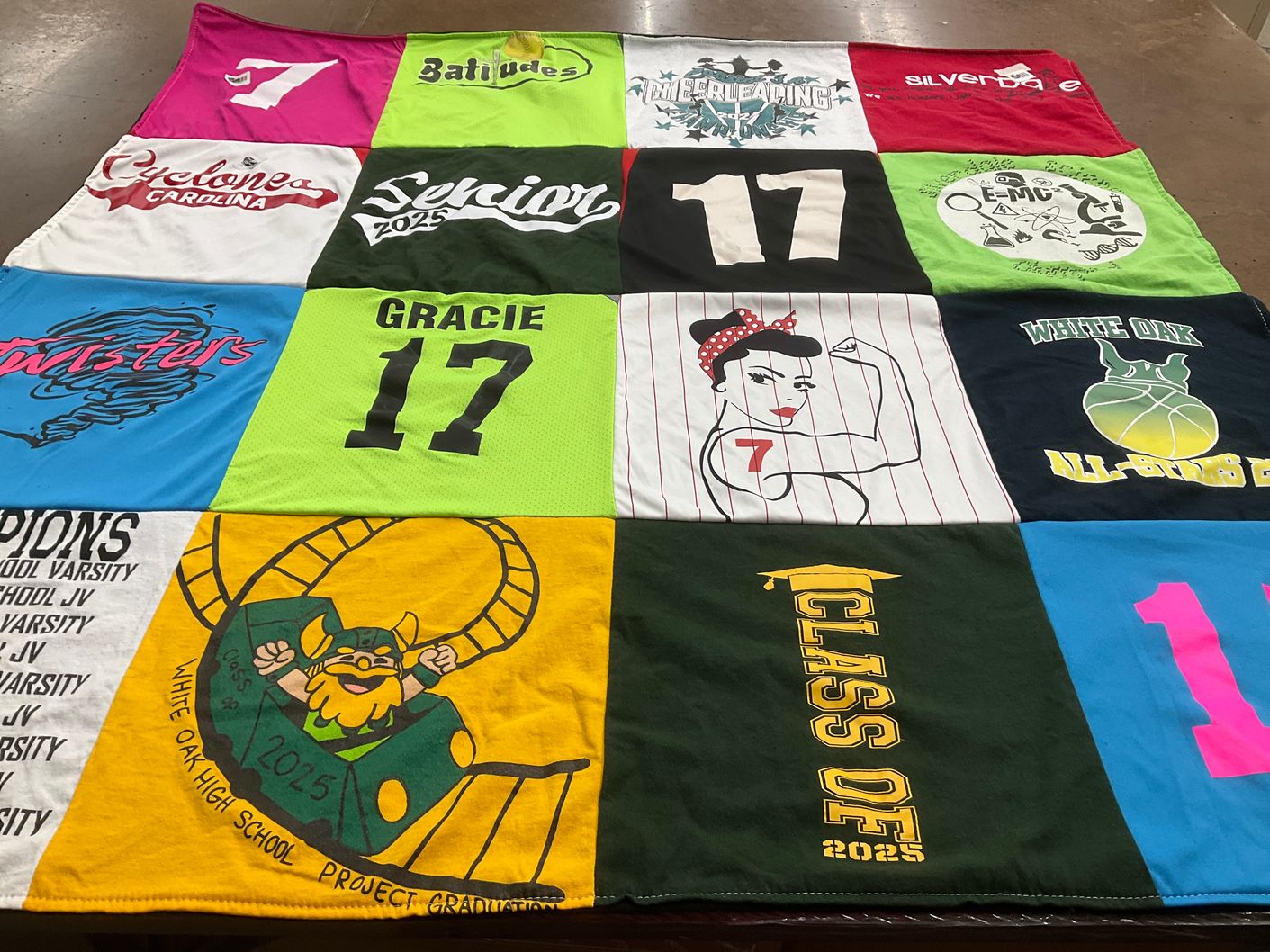 T-shirt quilt featuring all-stars by Andrea from NC