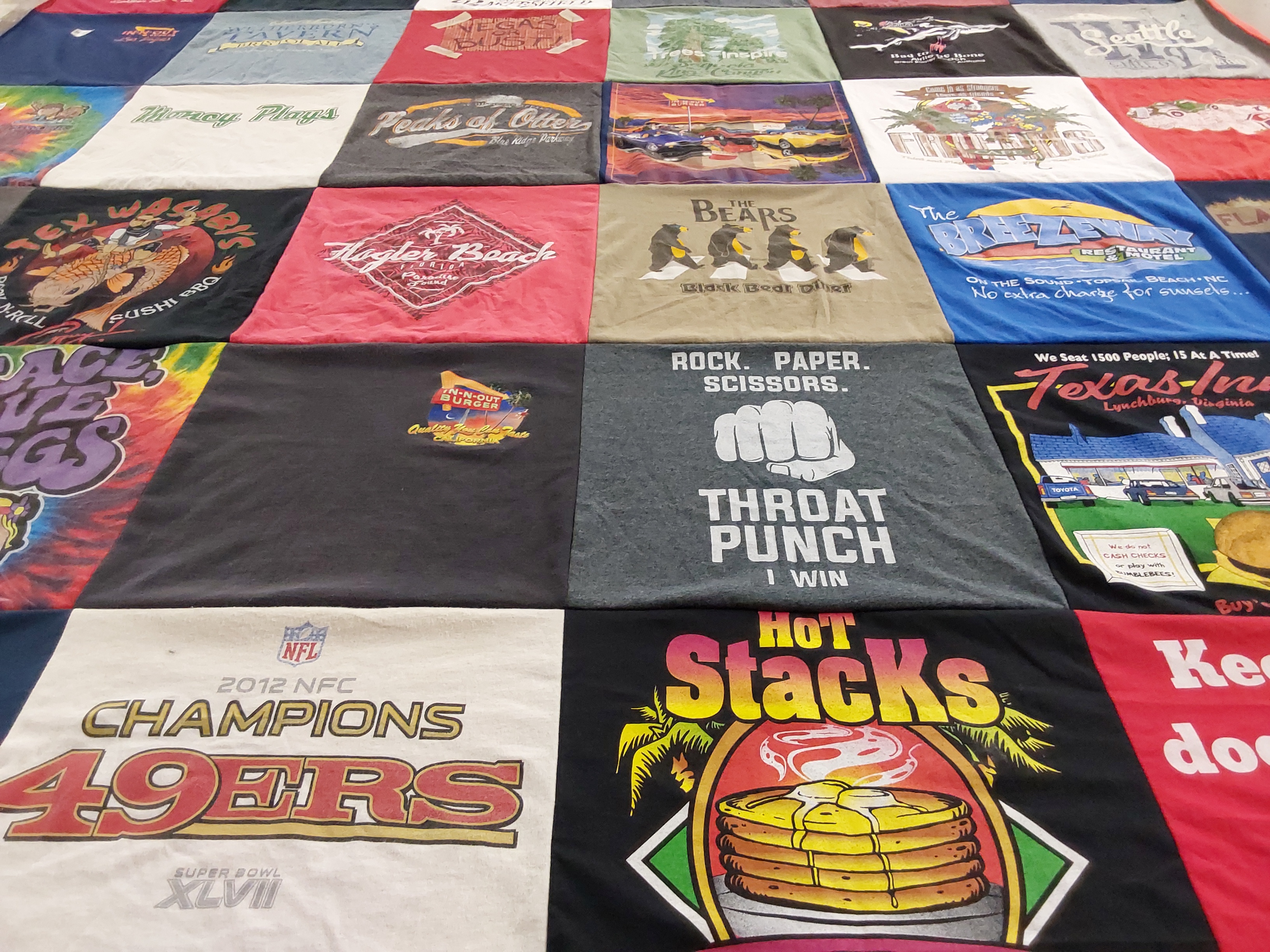 T-shirt quilt featuring 49ers by Denise from FL