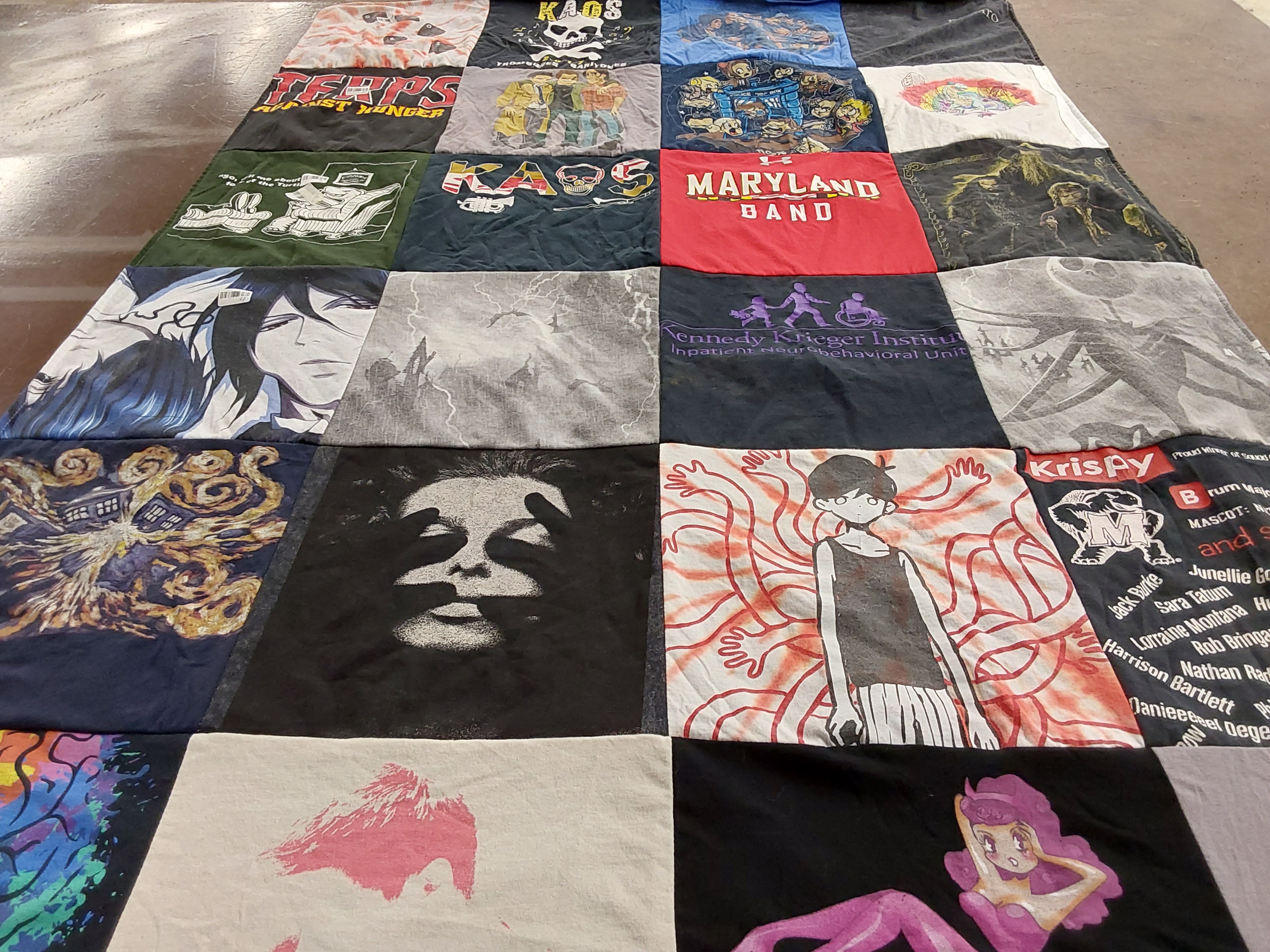 T-shirt quilt from maryland band by Alex from VA