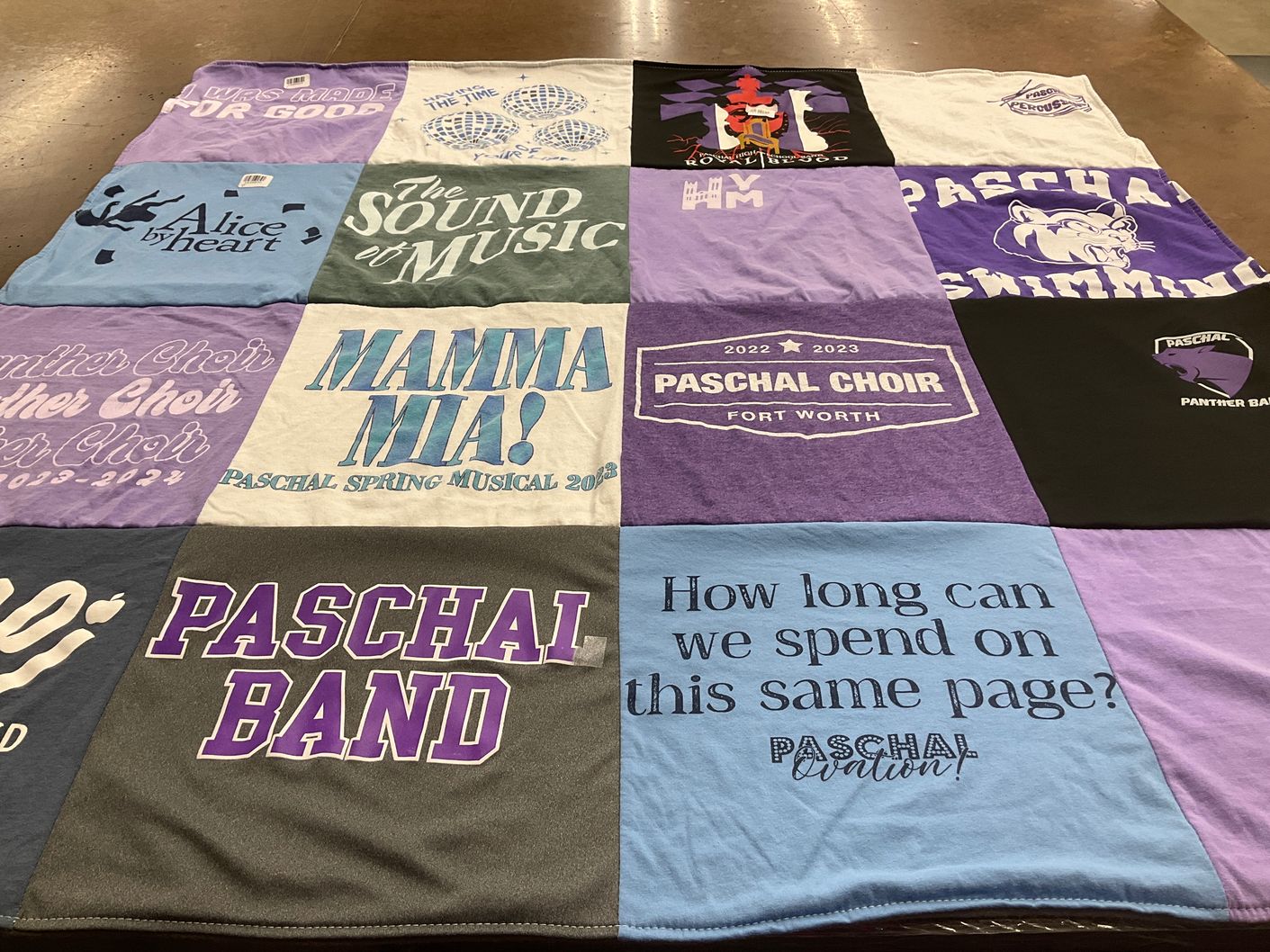 T-shirt quilt featuring paschal swimming by Kara from TX
