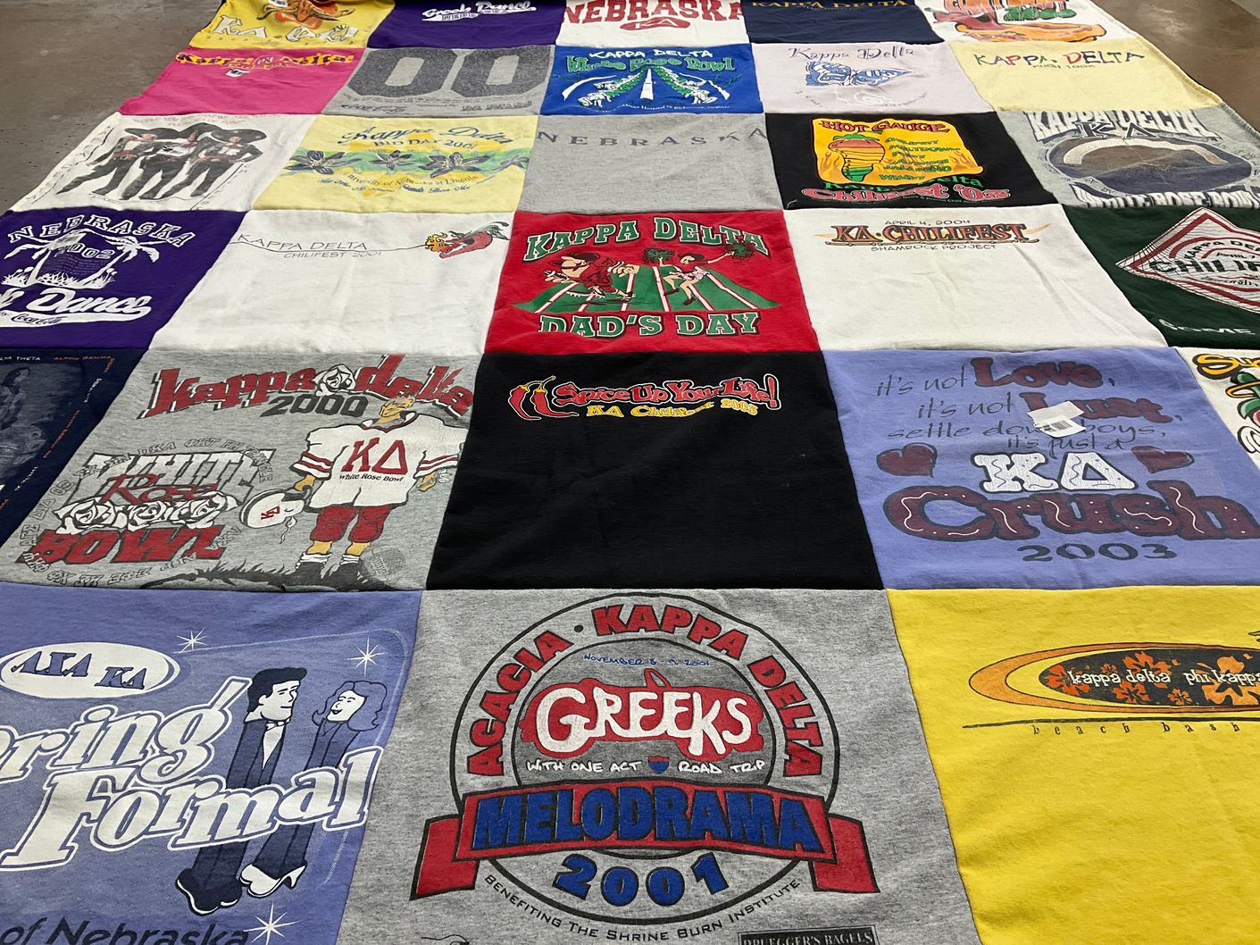 T-shirt quilt from university of nebraska by Jessica from NE