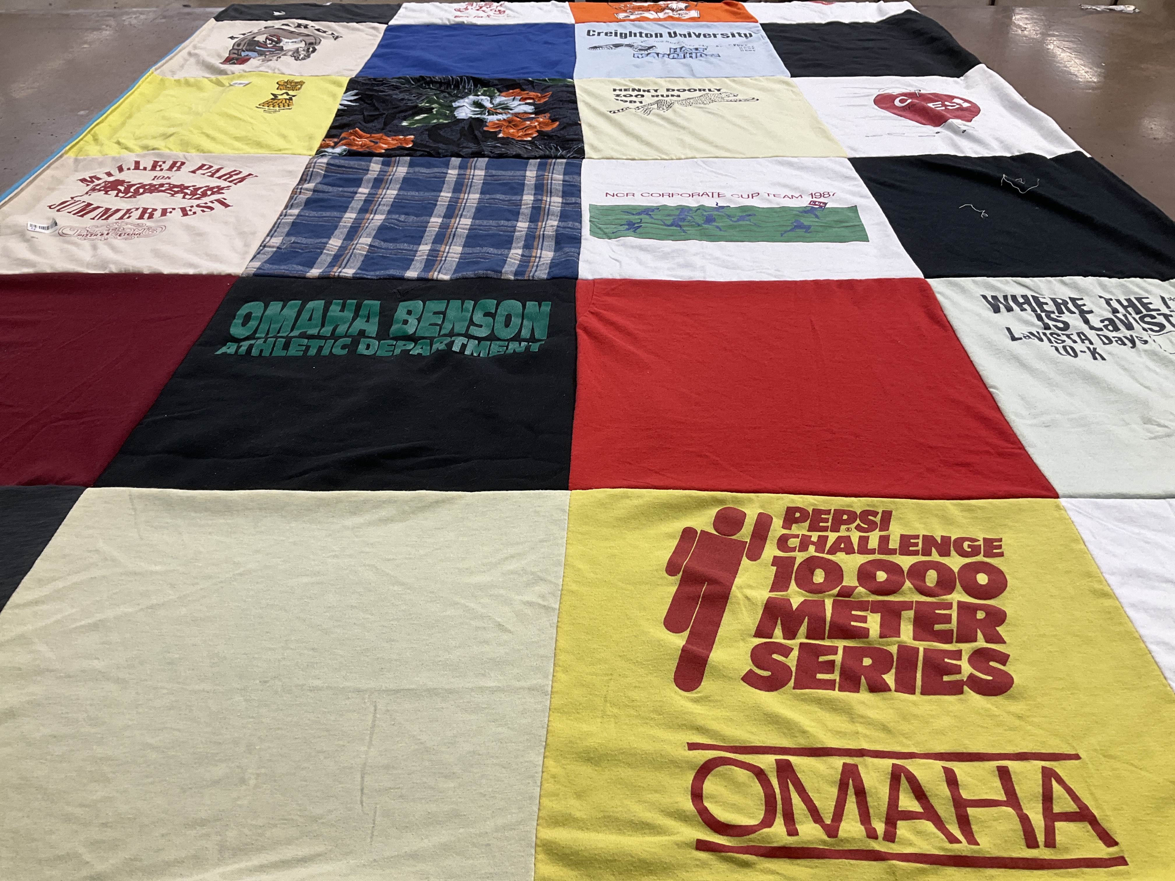 T-shirt quilt from creighton university by Ann from NE