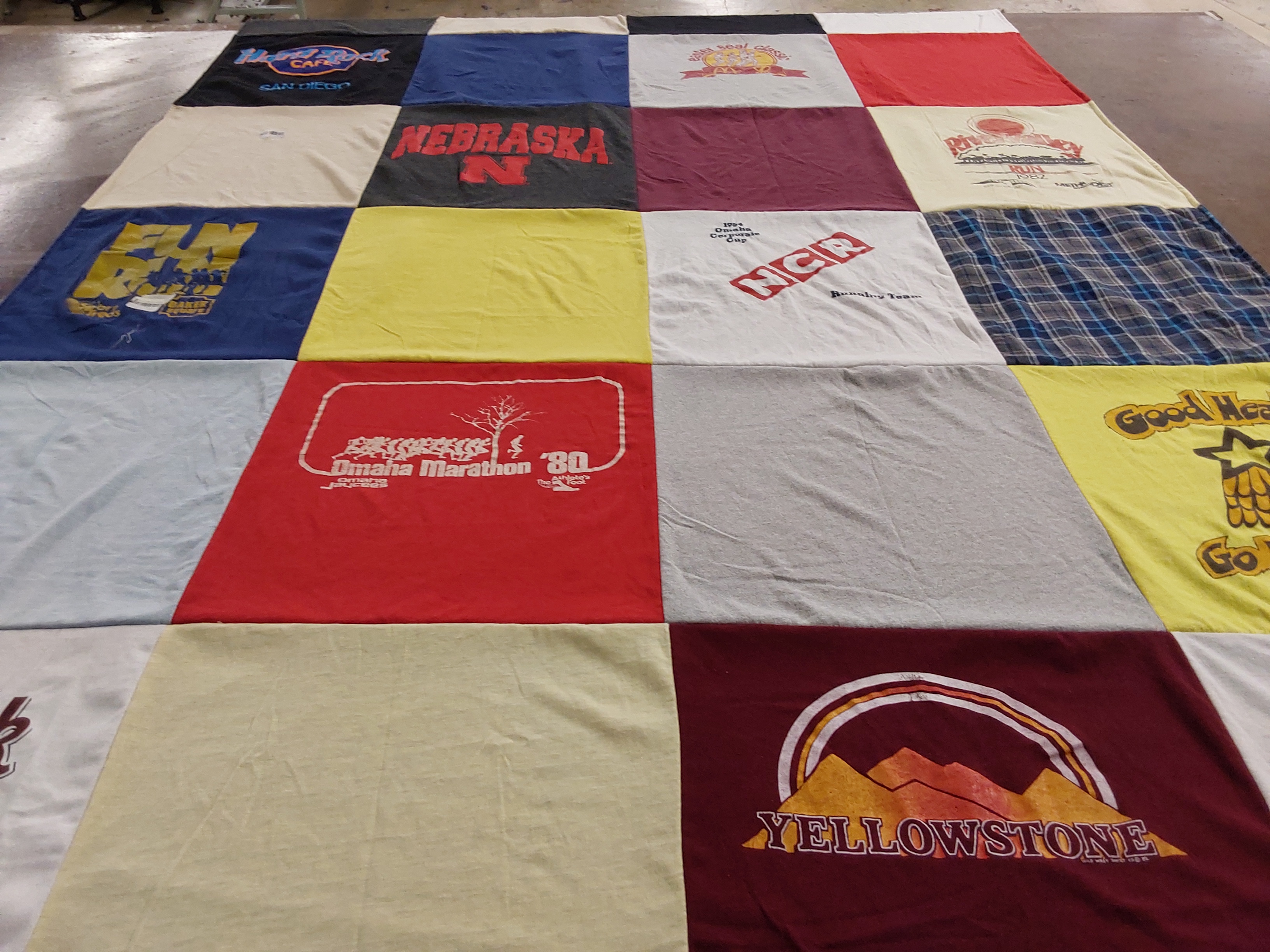 T-shirt quilt from university of nebraska by Ann from NE