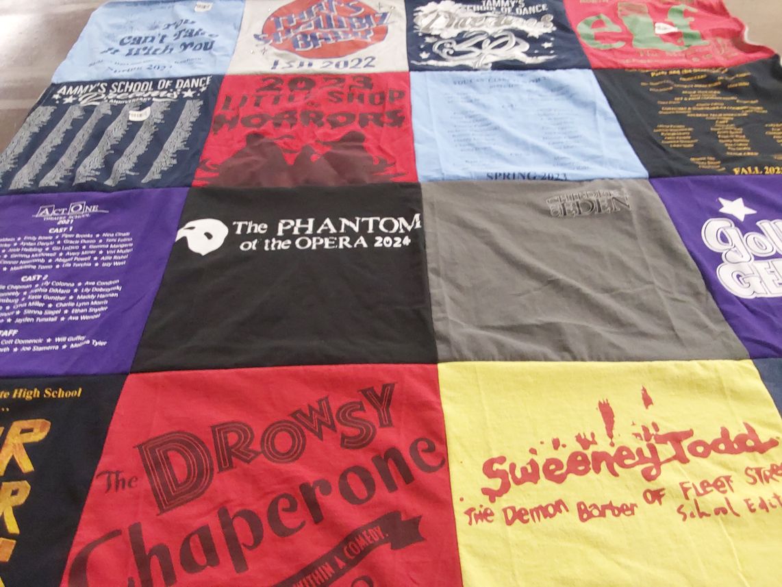 T-shirt quilt from forrest high school by Sara from PA