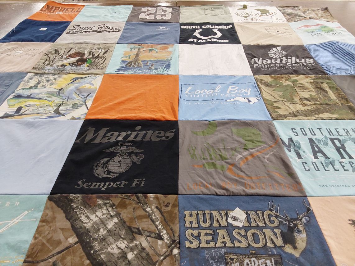 T-shirt quilt featuring south columbus stallions by Susan from SC