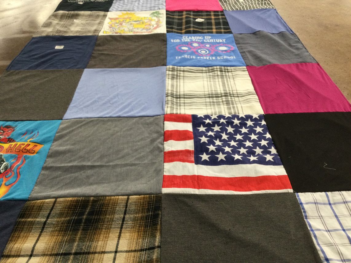 T-shirt quilt from francis parker school by Kathryn from CA