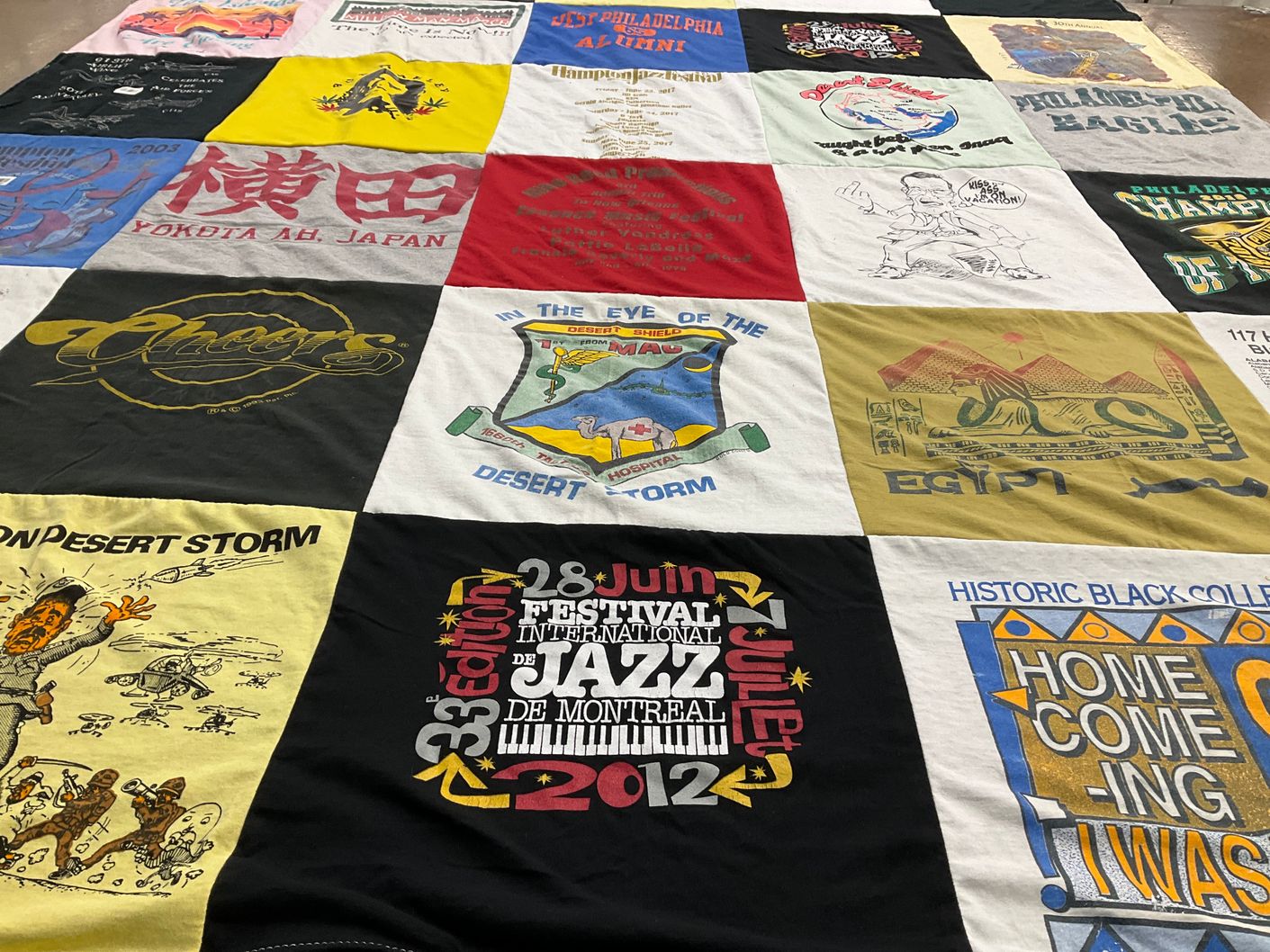 T-shirt quilt featuring philadelphia eagles by Olivia from PA