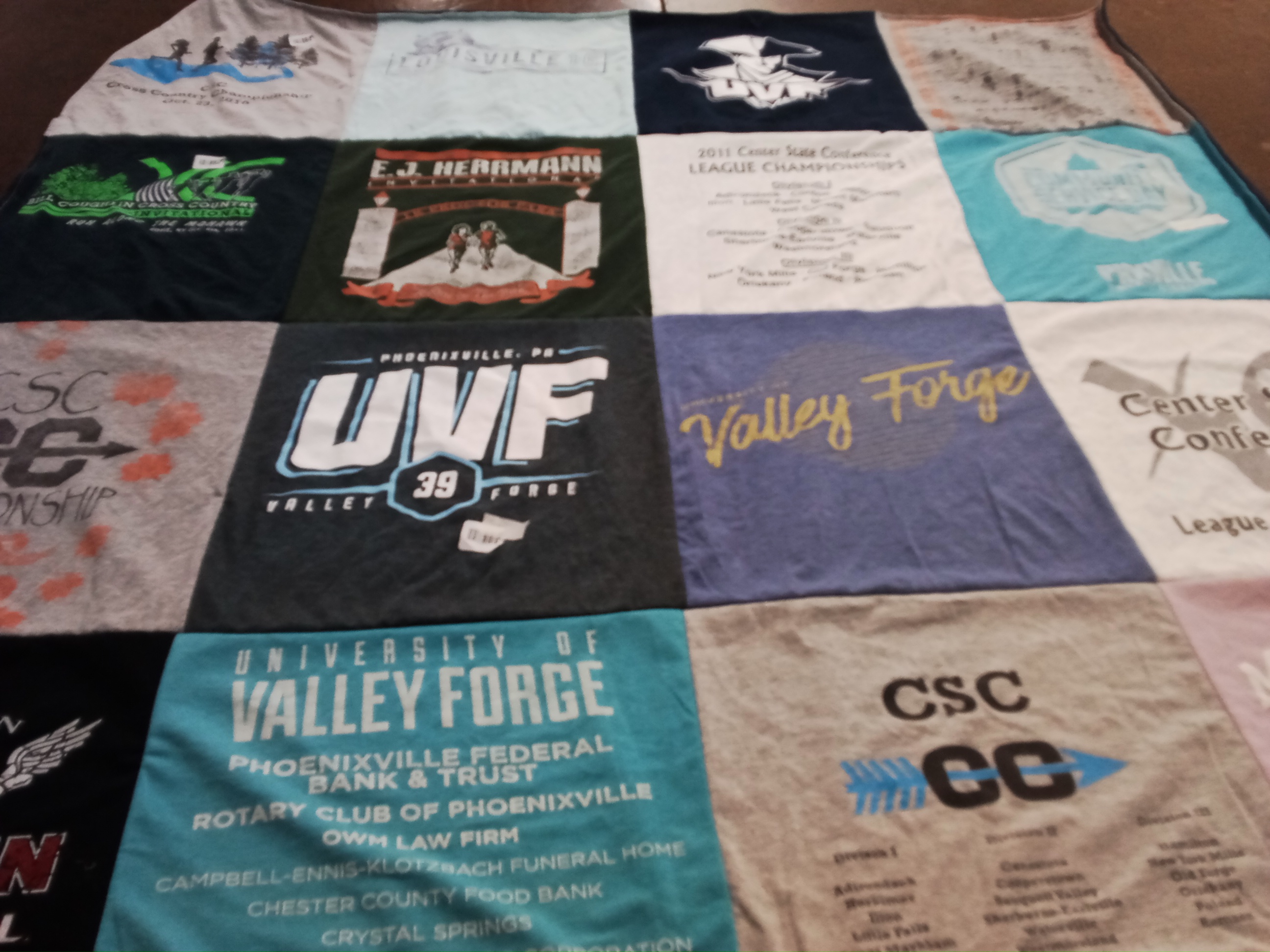 T-shirt quilt featuring center state conference by Robin from NY