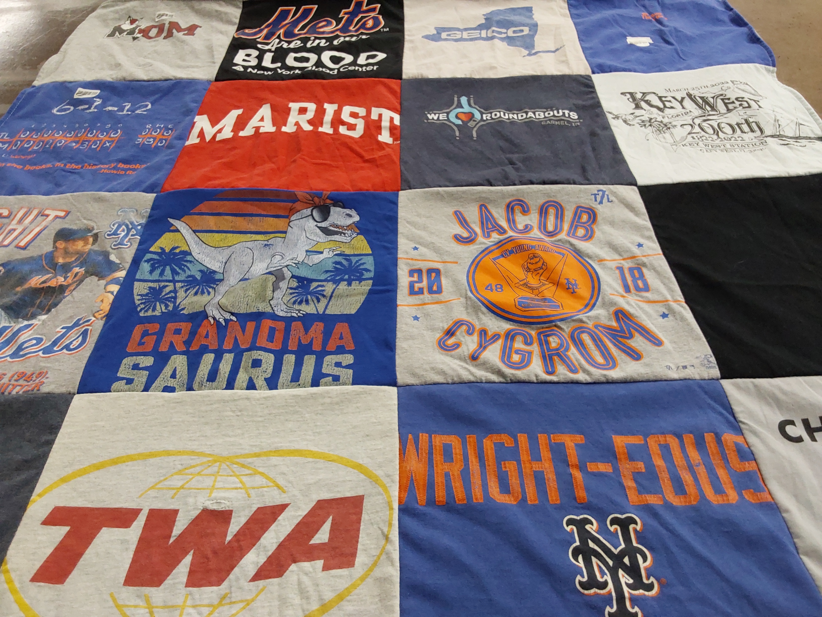 T-shirt quilt featuring new york mets by Kelly from NY