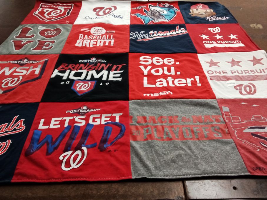T-shirt quilt featuring washington nationals by Susan from VA