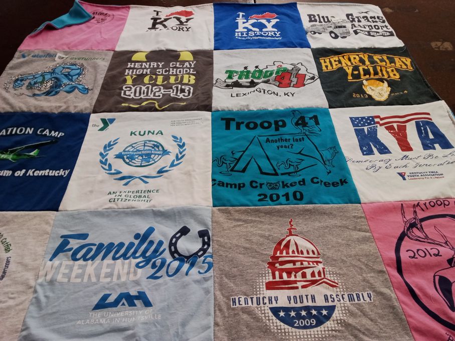 T-shirt quilt featuring troop 41 by Caren from KY