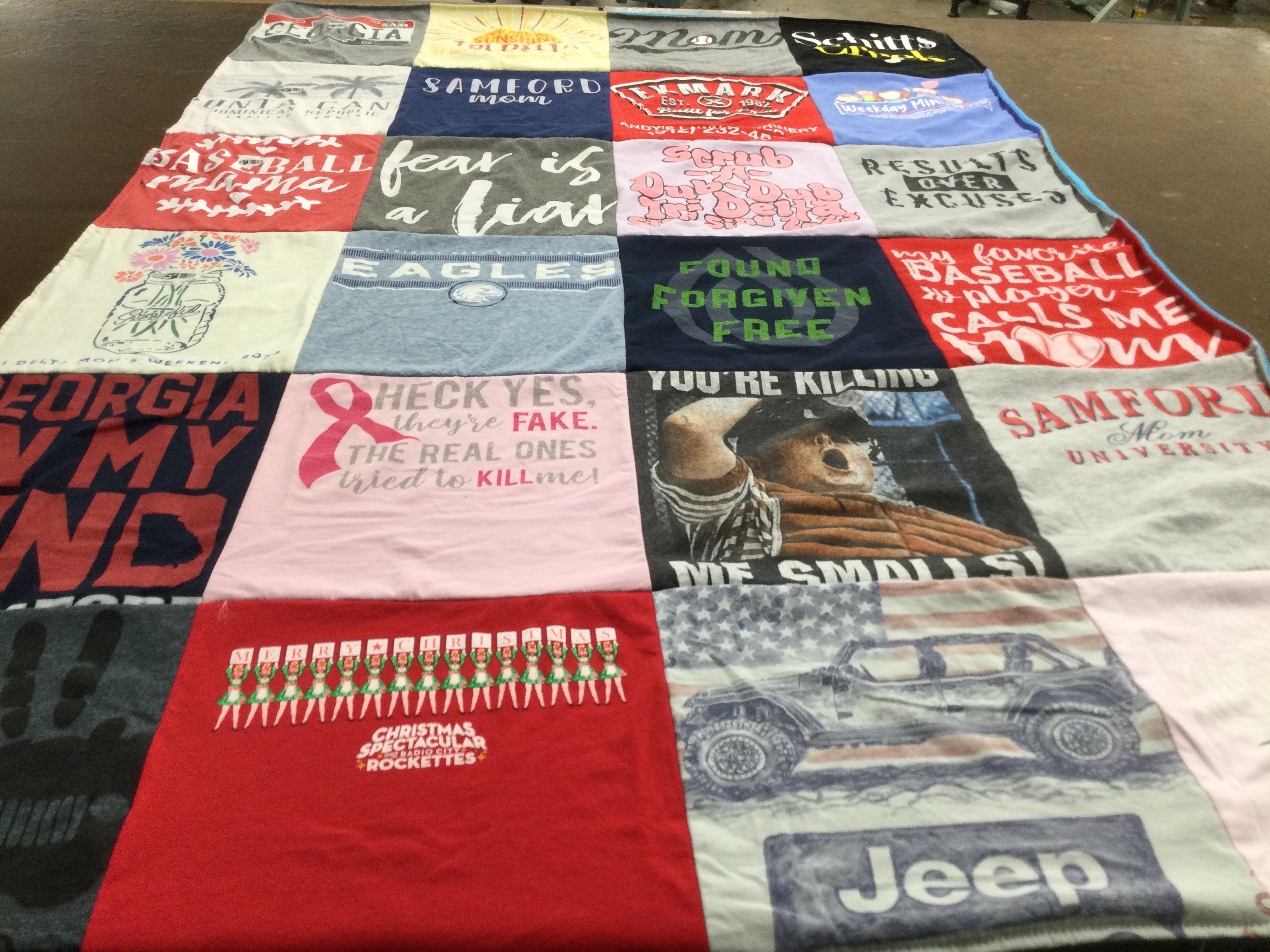 T-shirt quilt featuring eagles by Jenny from GA
