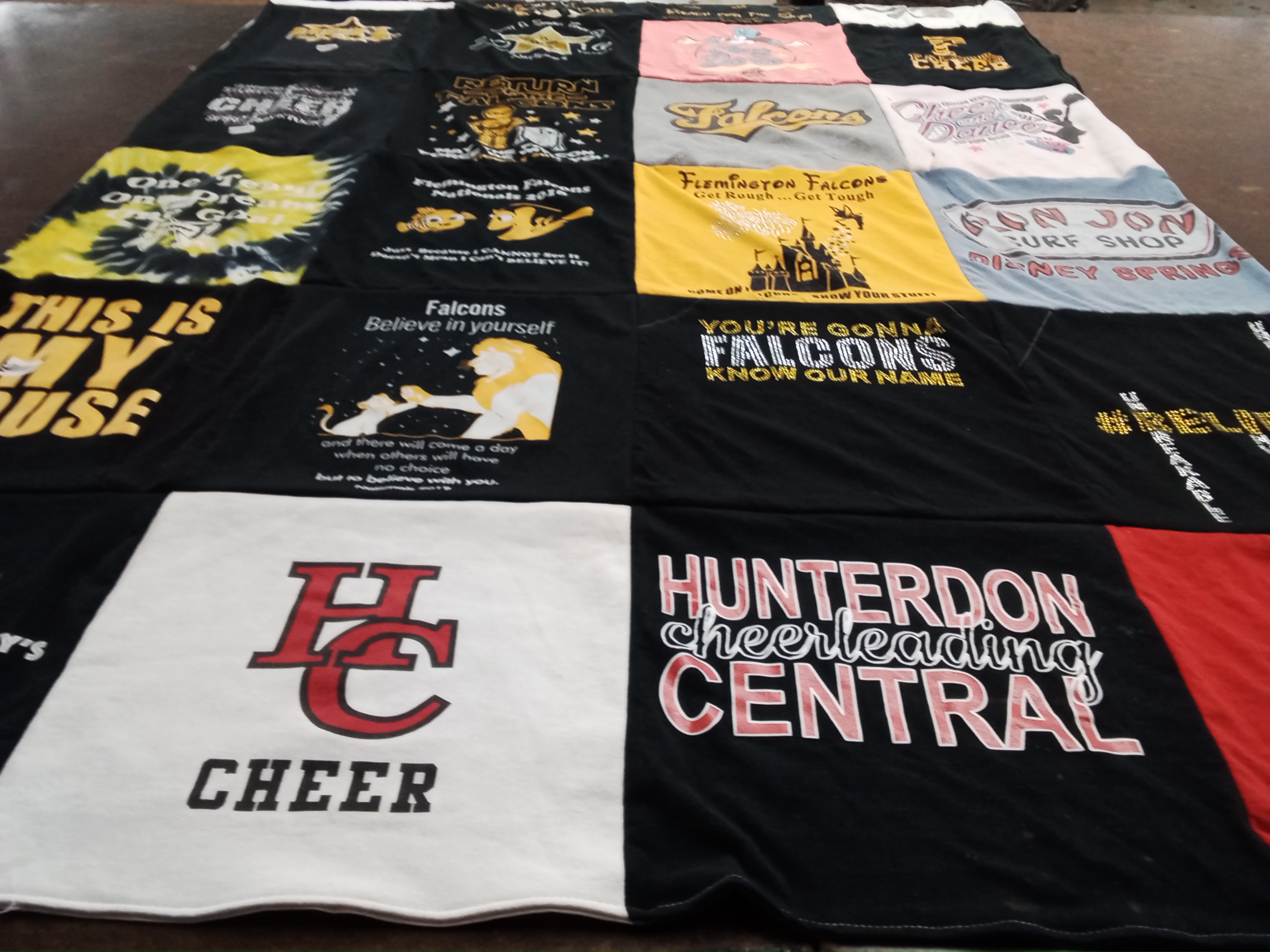 T-shirt quilt featuring hunterdon cheerleading central by Diane from NJ