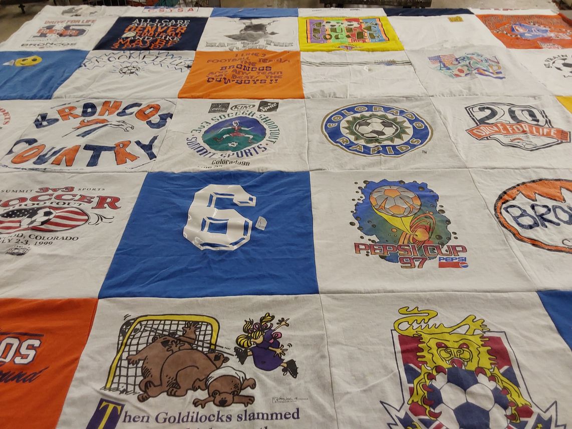 T-shirt quilt featuring colorado rapids by Kristi from CO