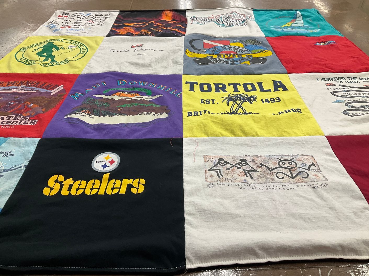 T-shirt quilt featuring pittsburgh steelers by Judith from PA