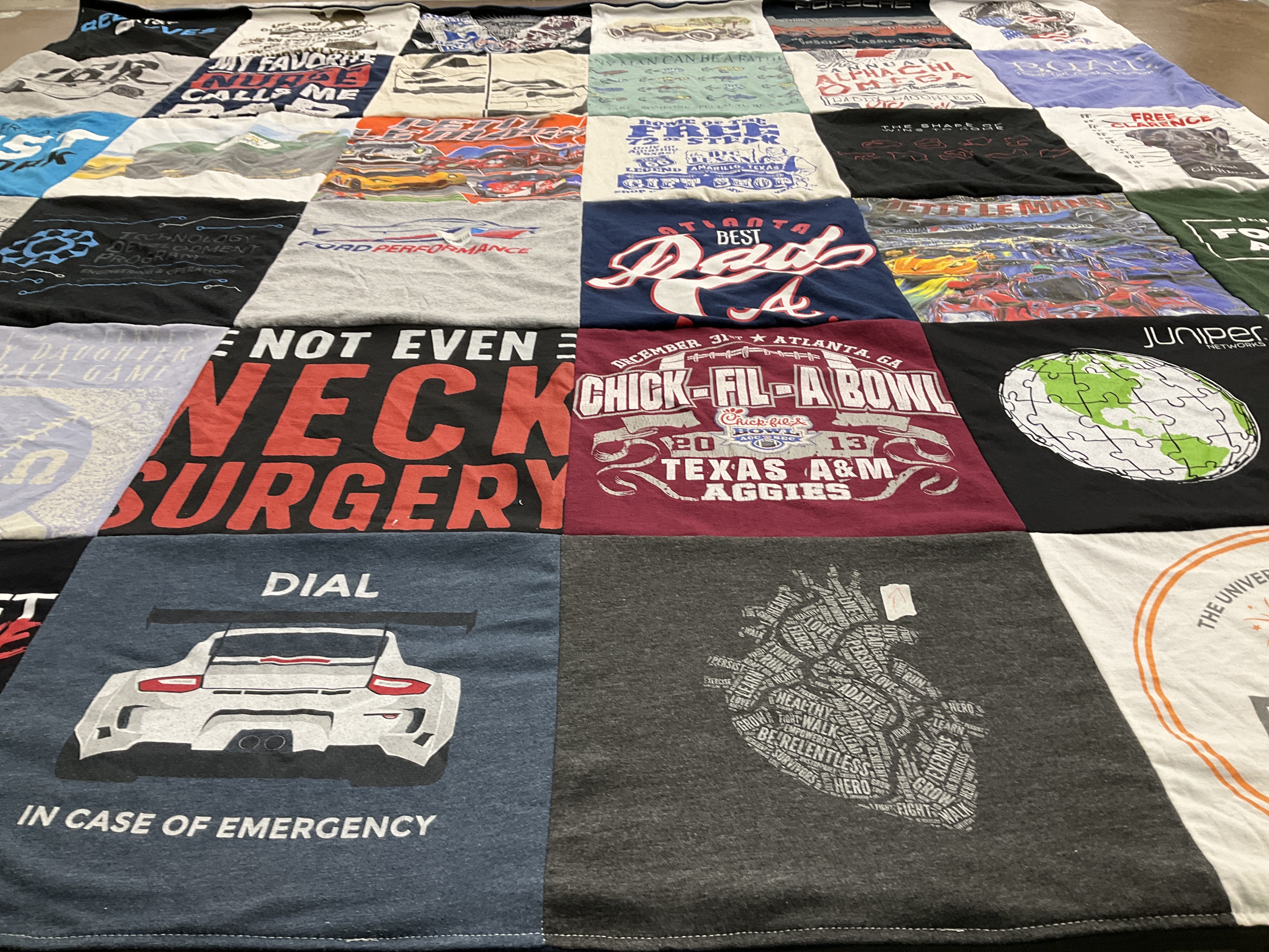 T-shirt quilt from texas a&m university by David from GA