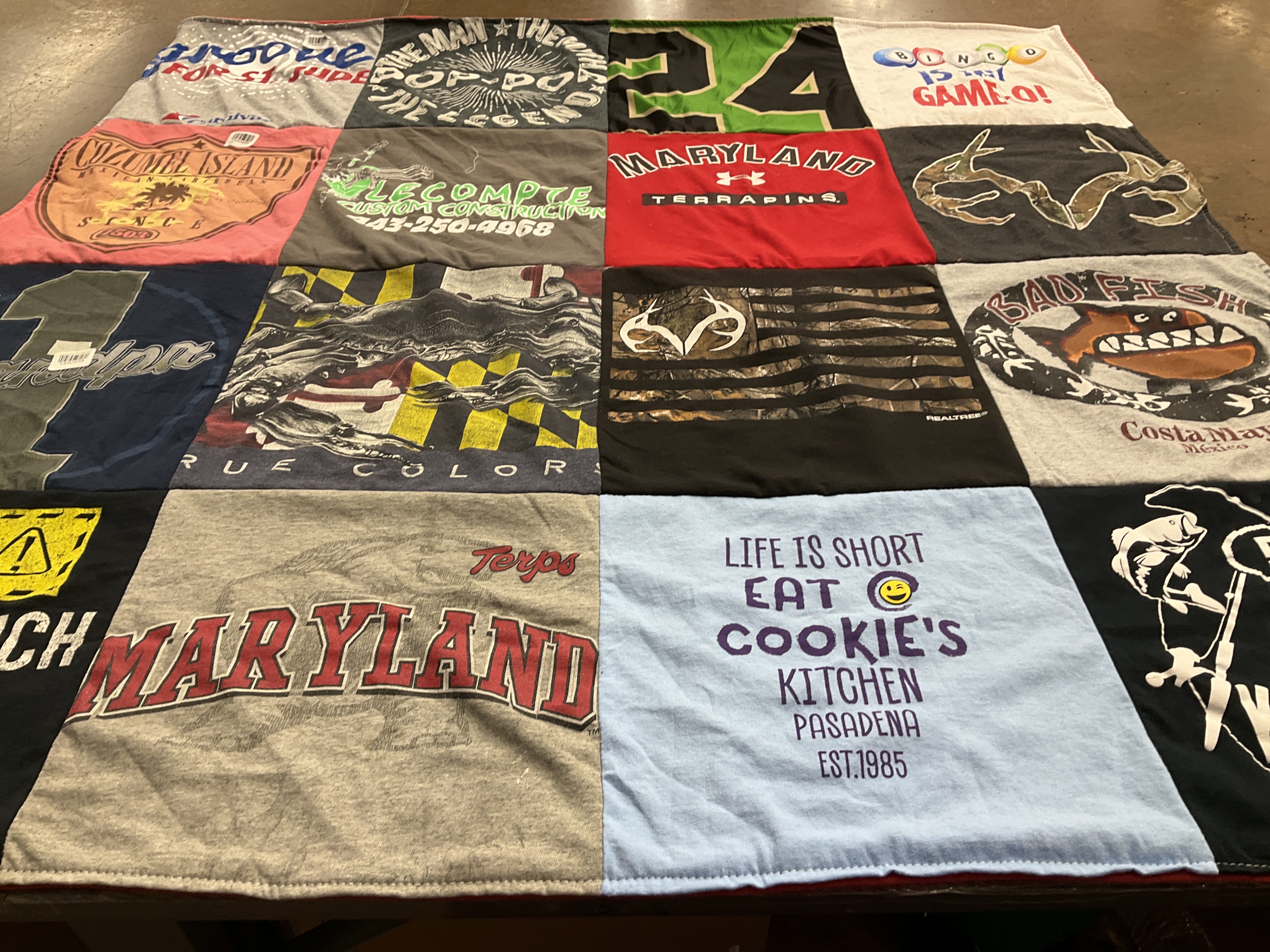 T-shirt quilt featuring university of maryland terrapins by Sandy from MD
