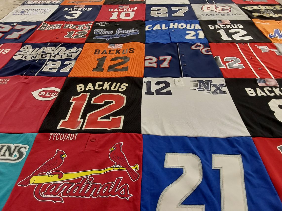 T-shirt quilt featuring cardinals by Josephine from NY