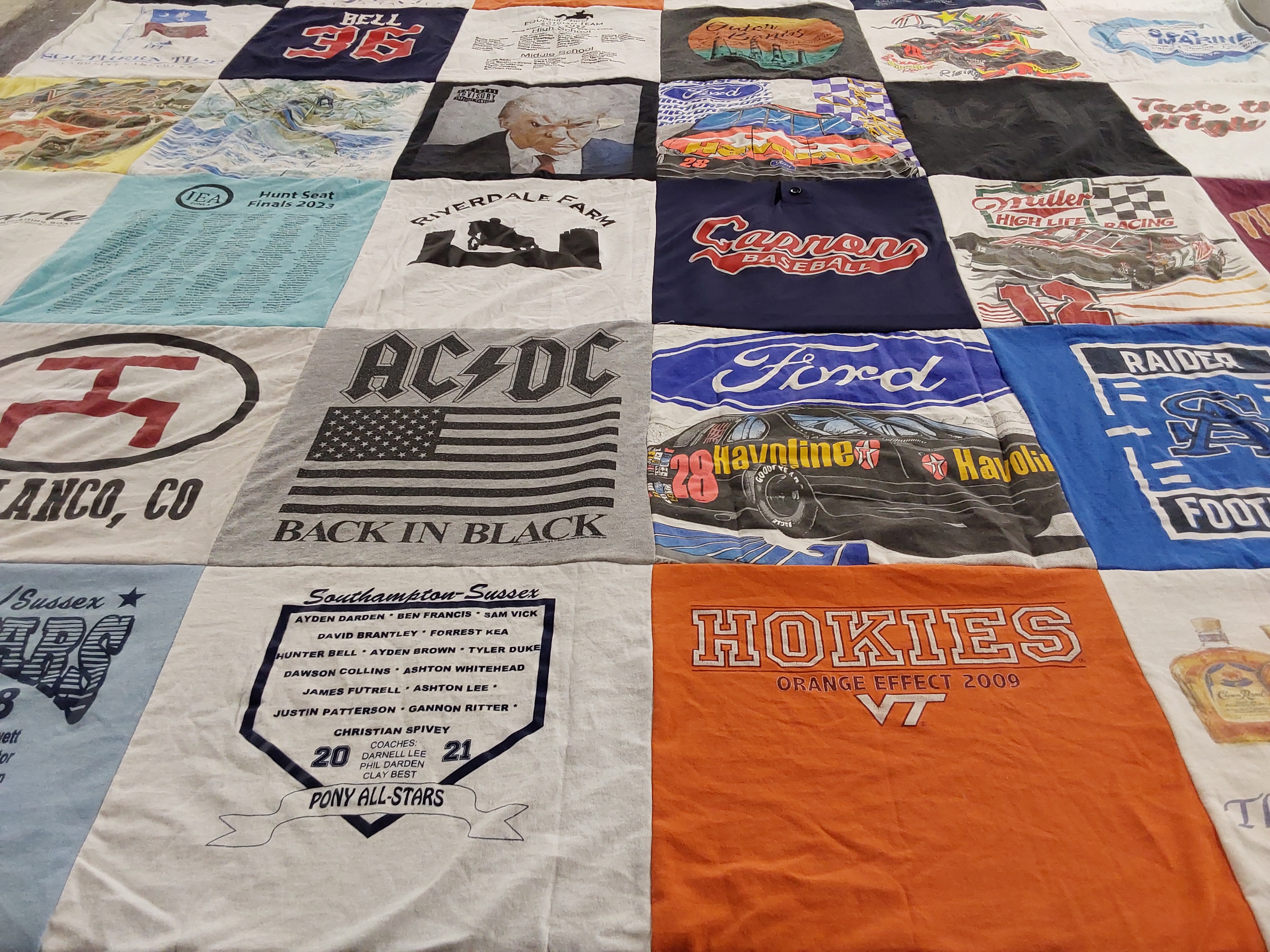 T-shirt quilt featuring southampton-sussex all-stars, raider football by Ann Marie from VA