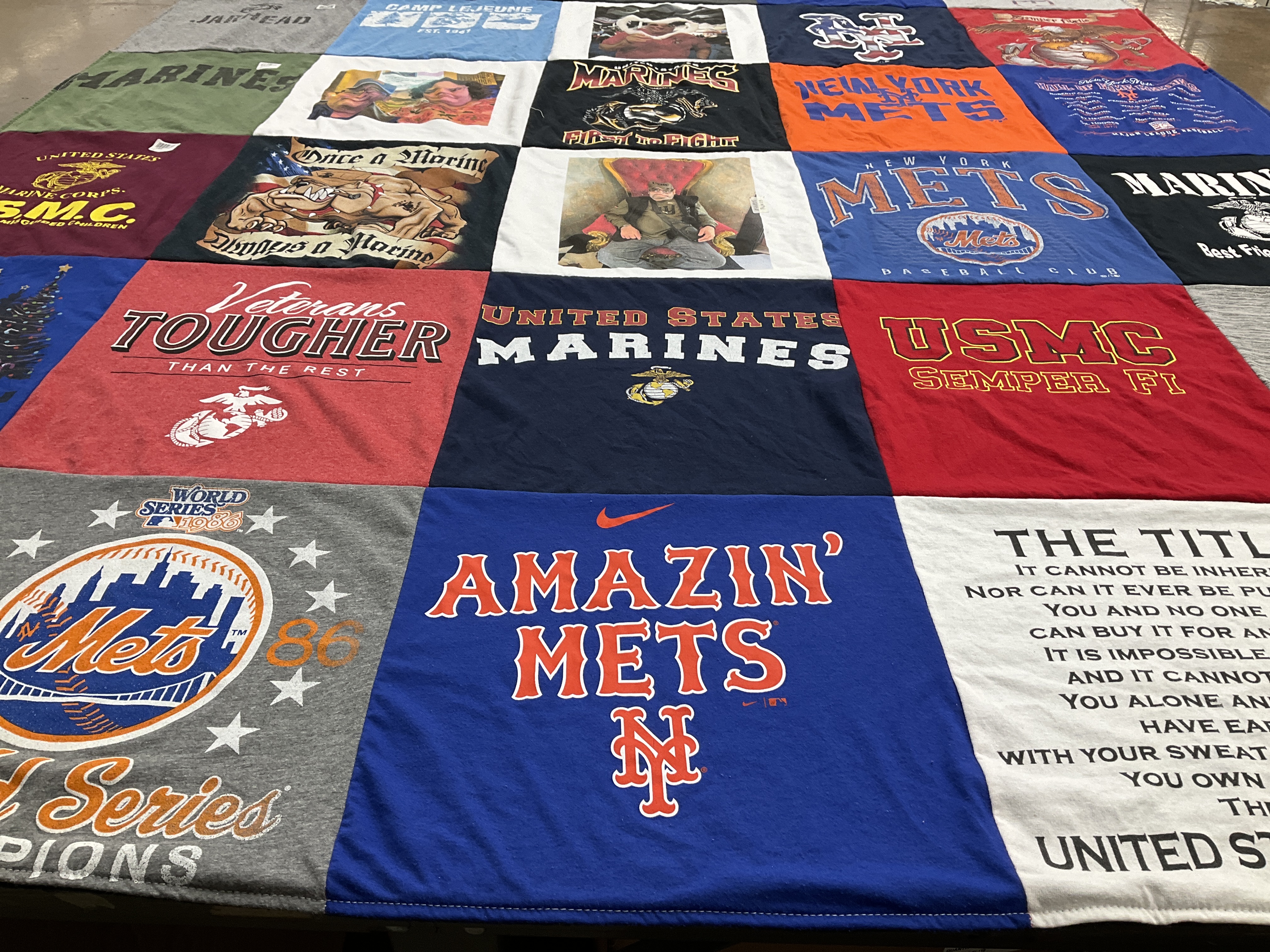 T-shirt quilt featuring new york mets by Christina from CT
