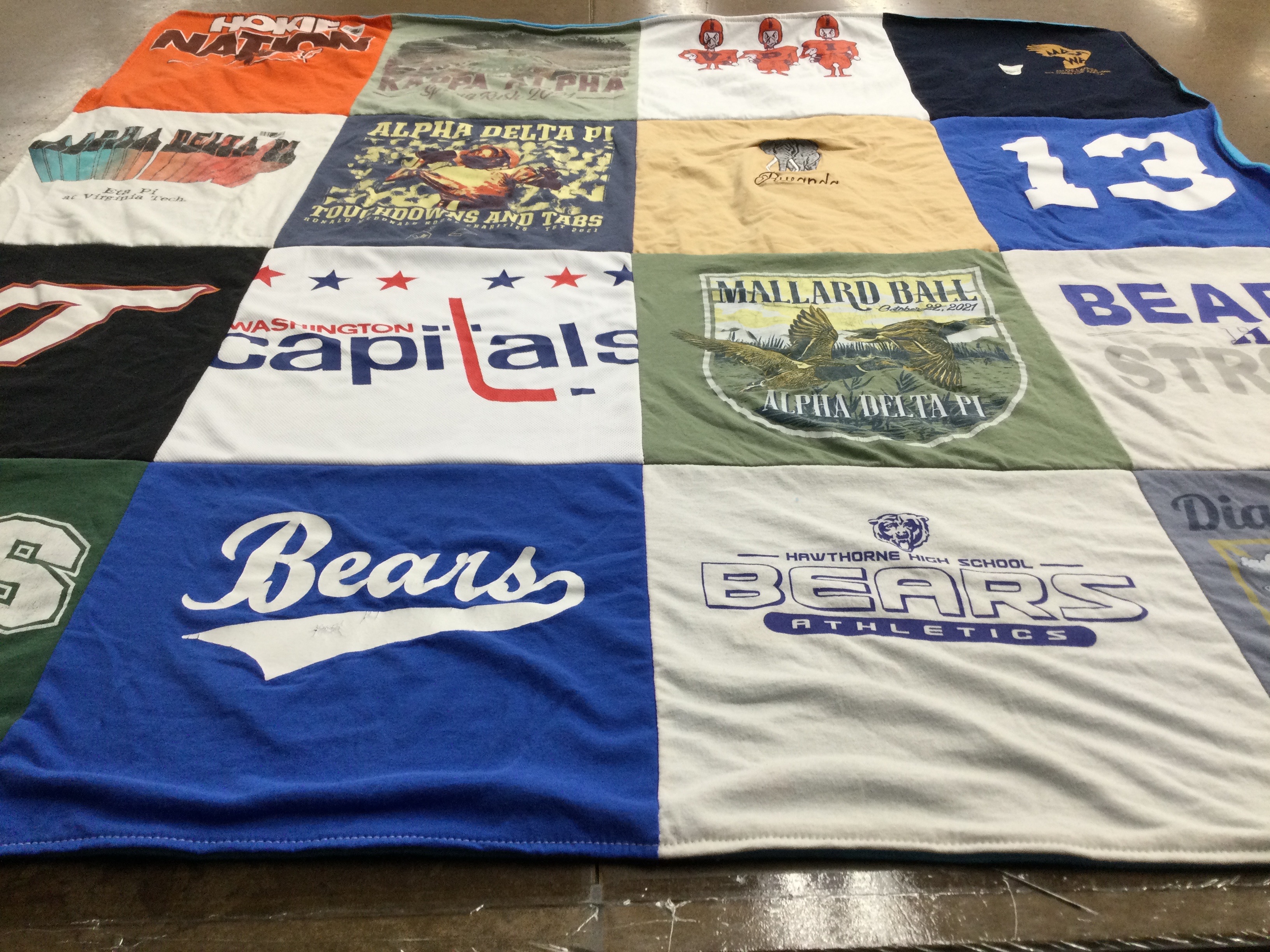 T-shirt quilt from hawthorne high school by Adriana from NJ