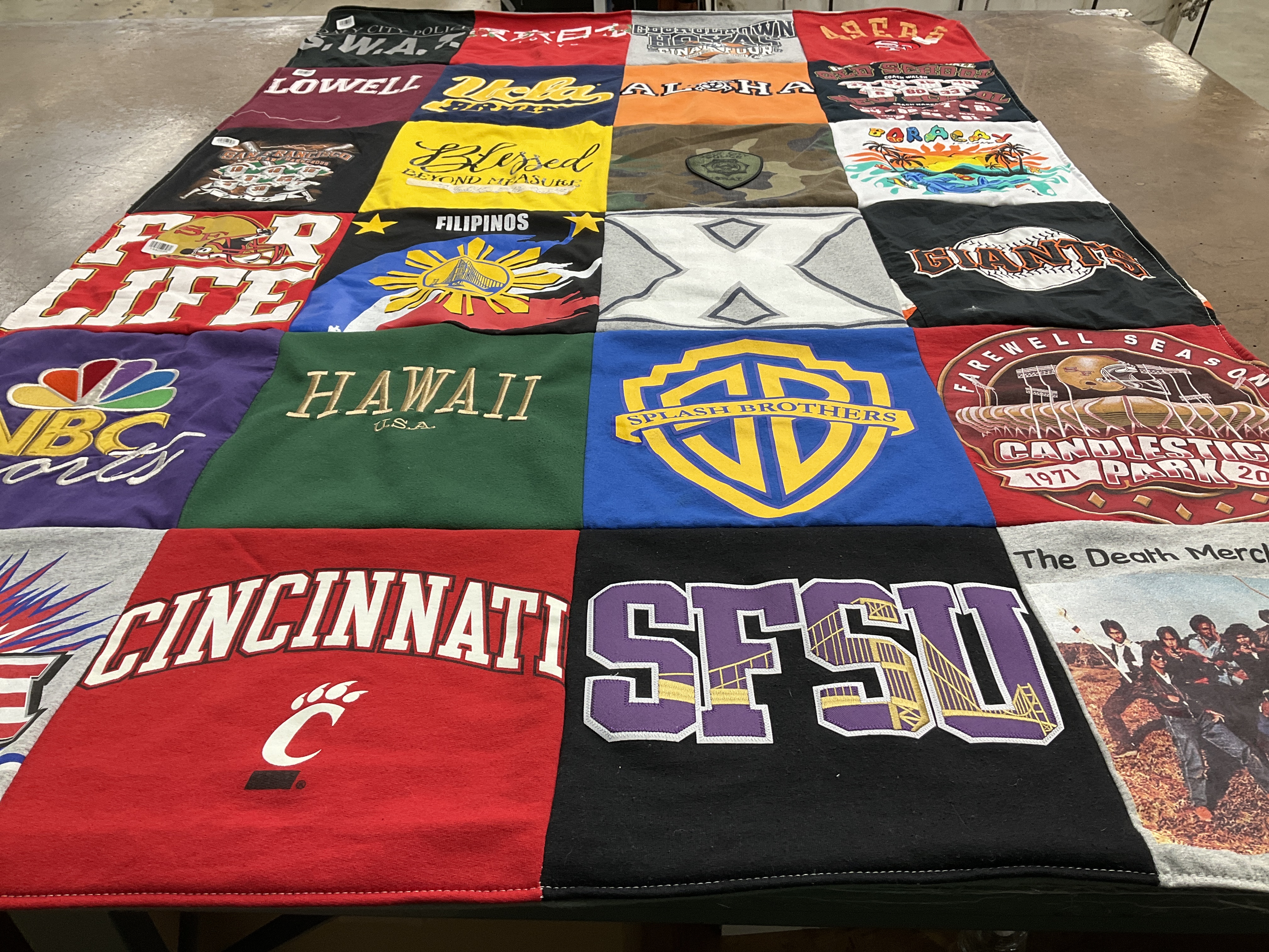 T-shirt quilt featuring san francisco giants, splash brothers by Alicia from CA