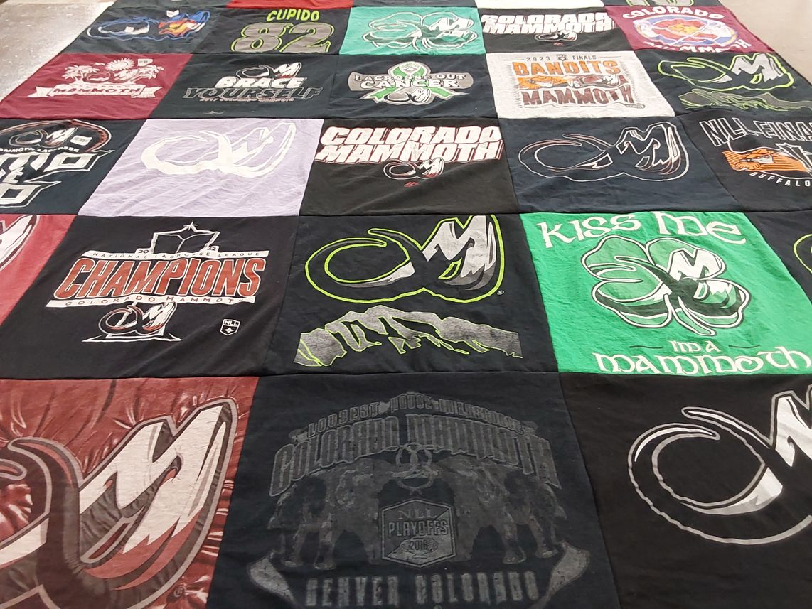 T-shirt quilt featuring colorado mammoth by Kathleen from CO