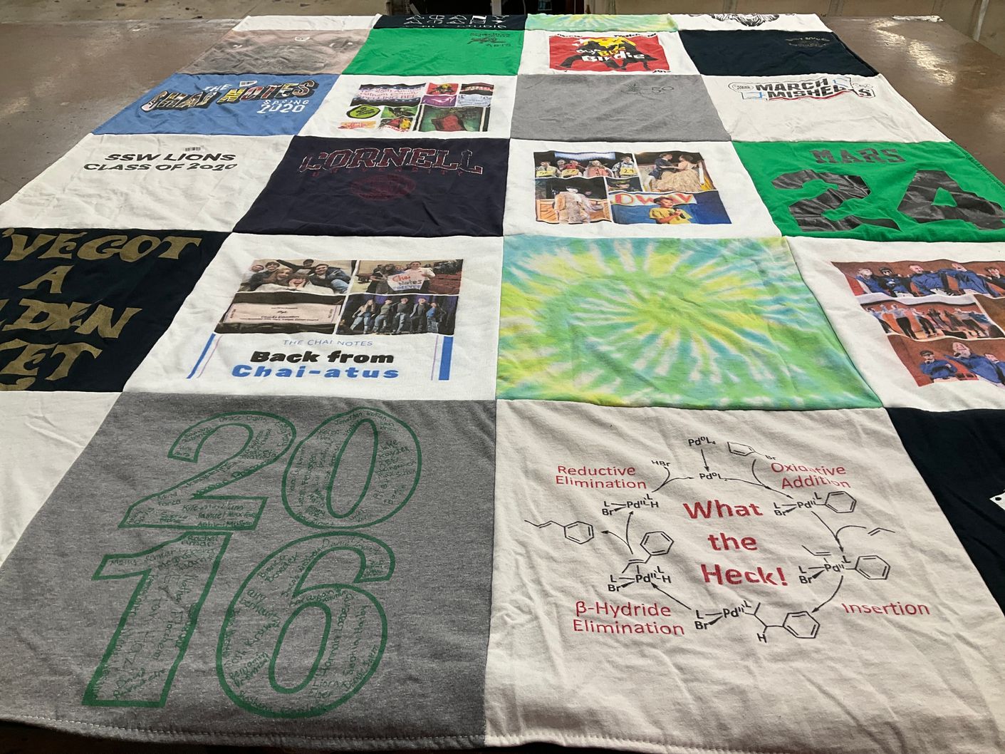 T-shirt quilt from cornell university by Adam from NY