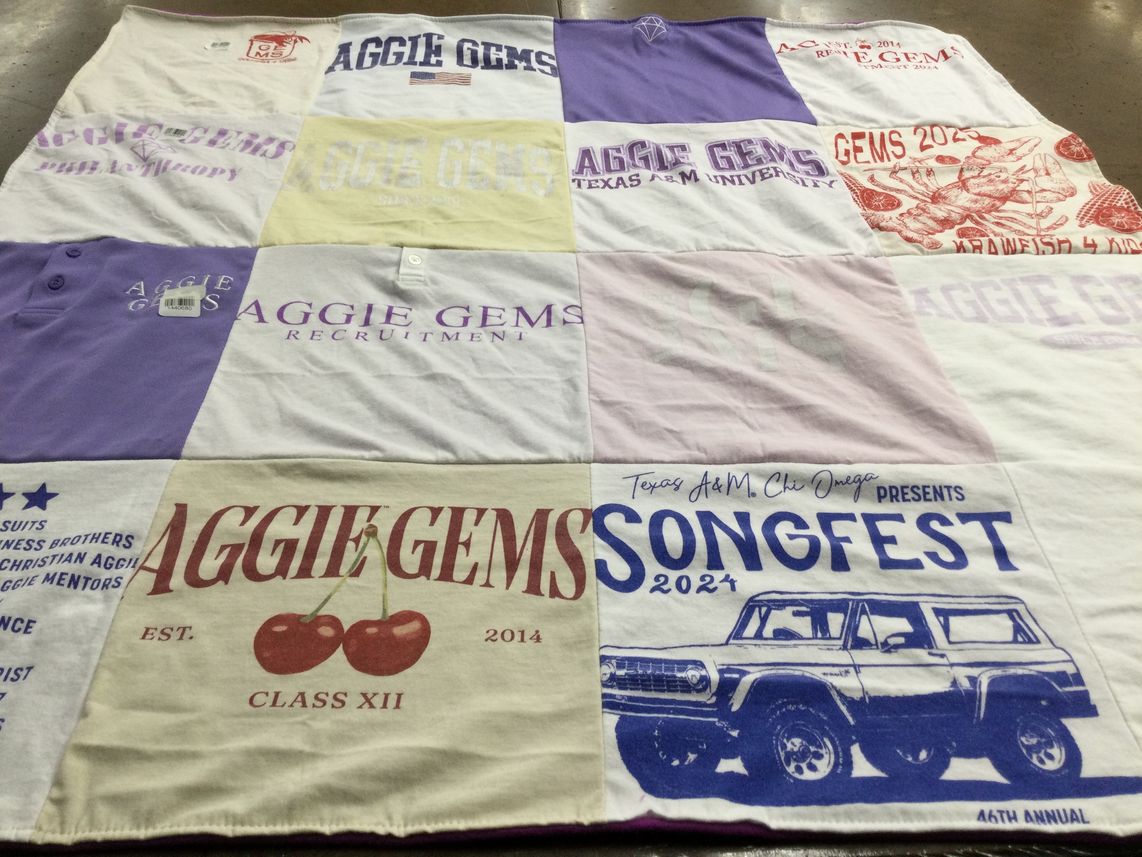 T-shirt quilt from texas a&m university by Brenda from TX
