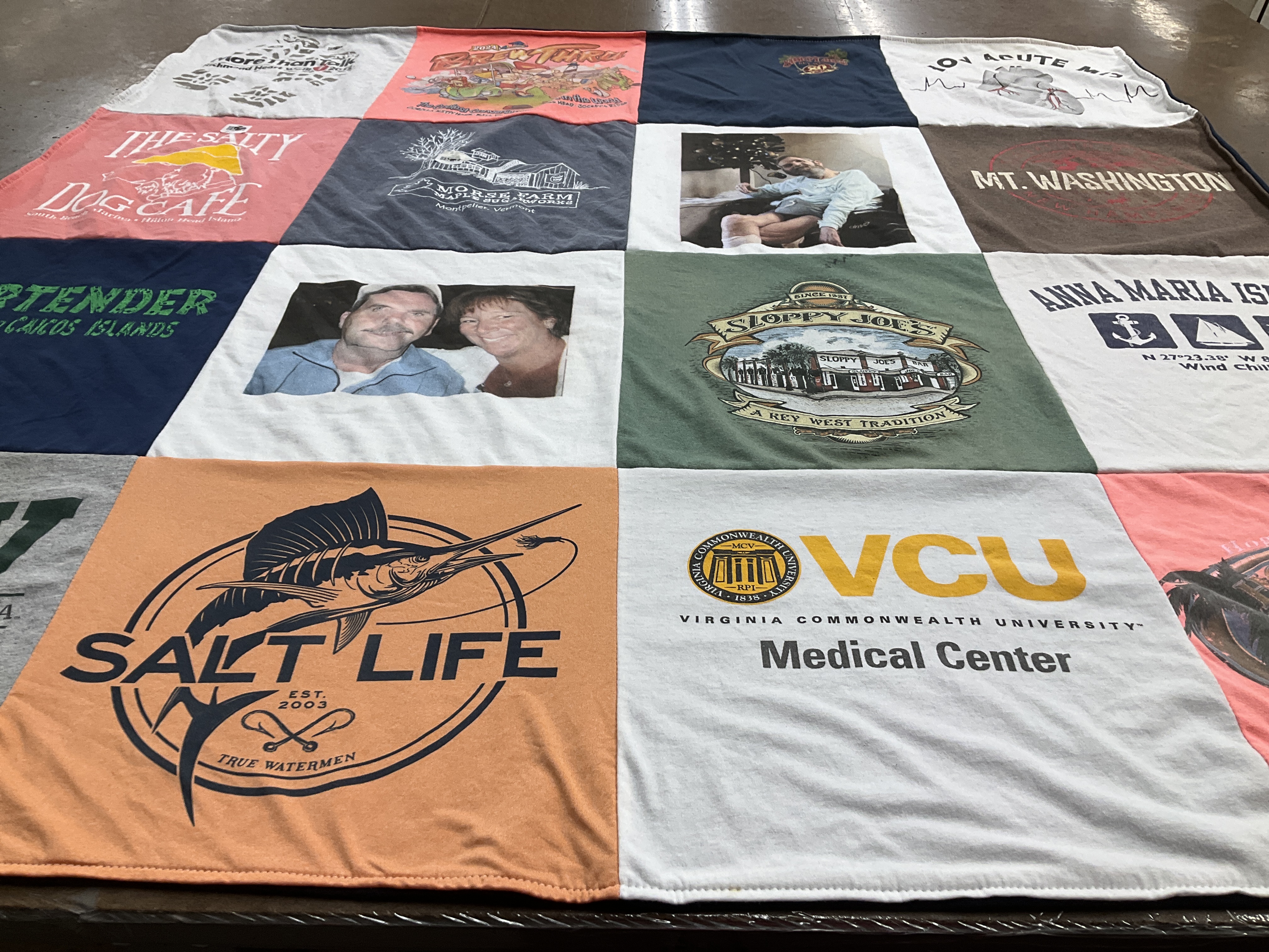T-shirt quilt from virginia commonwealth university by Pat from VA