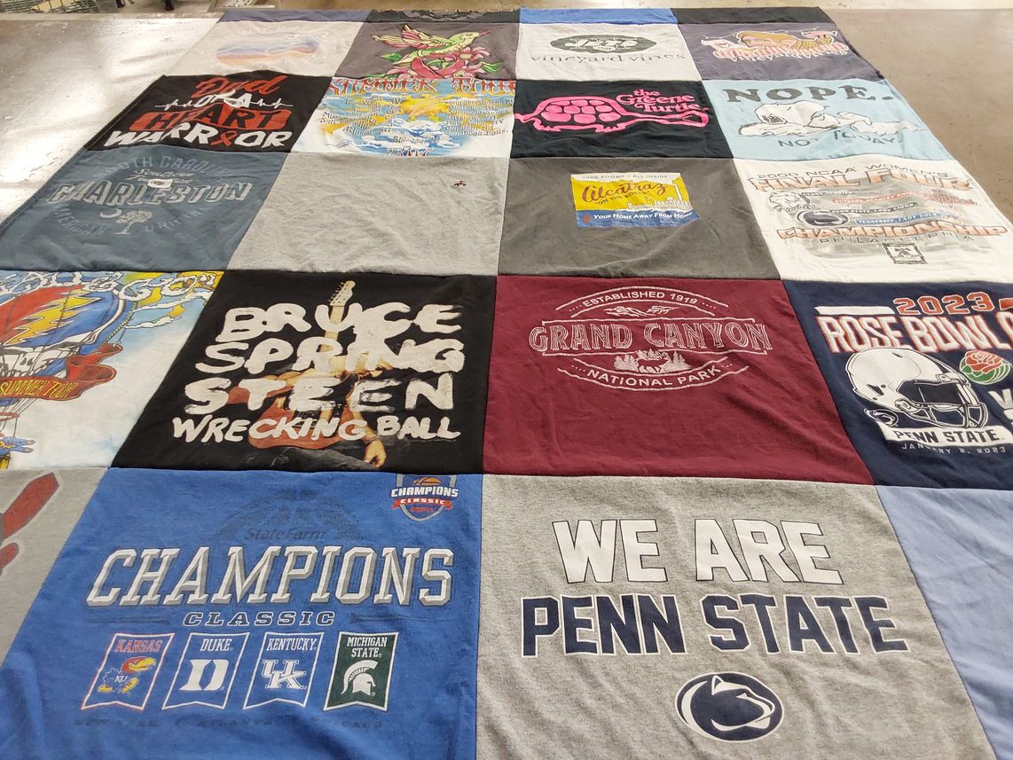 T-shirt quilt from penn state university by Bryan from PA