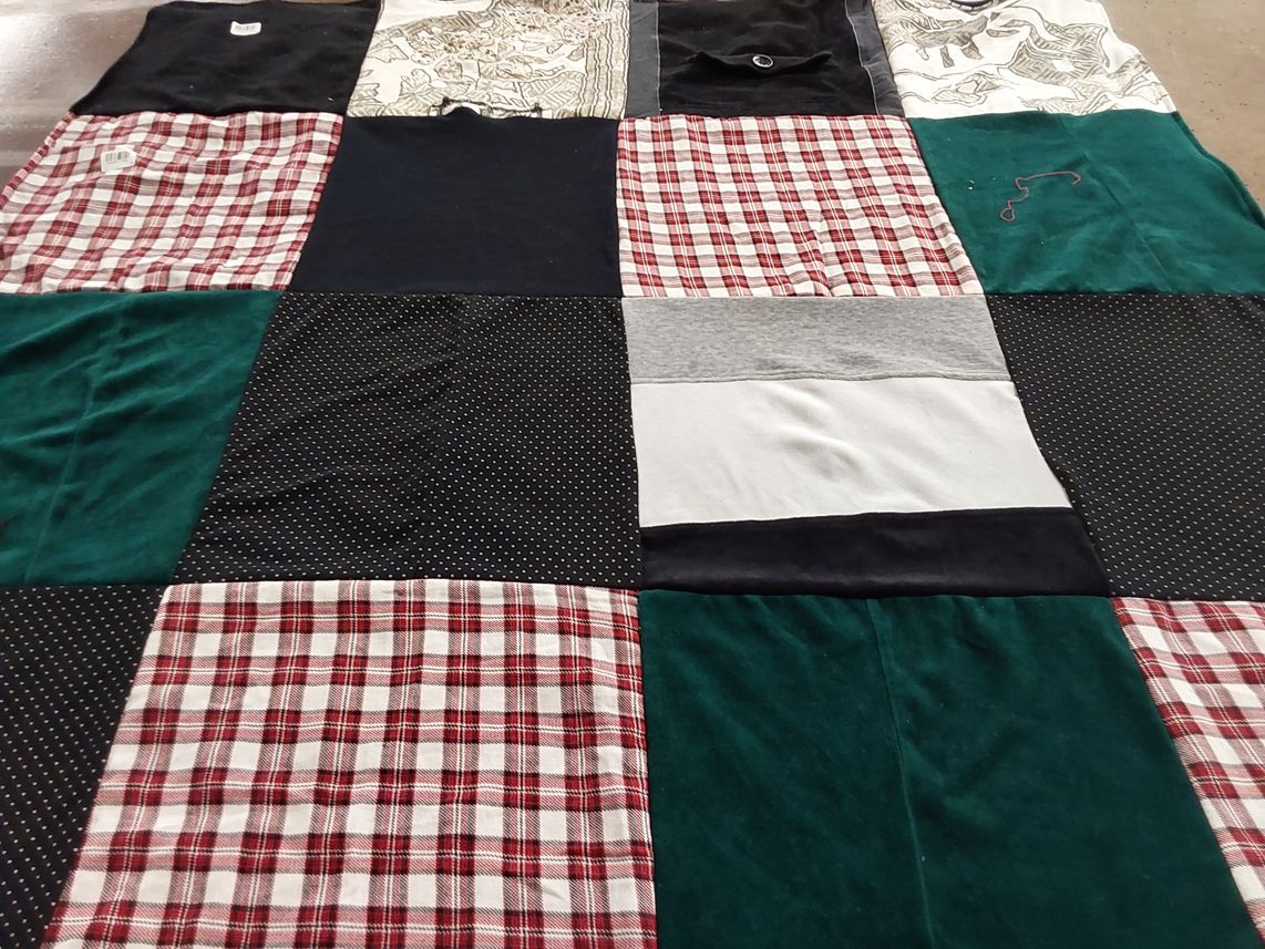 T-shirt quilt with sewing, crafting themes by Stephanie from NC