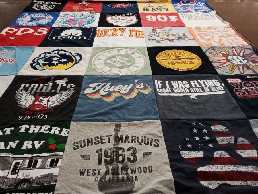 T-shirt quilt featuring victory council by Jamie from TN