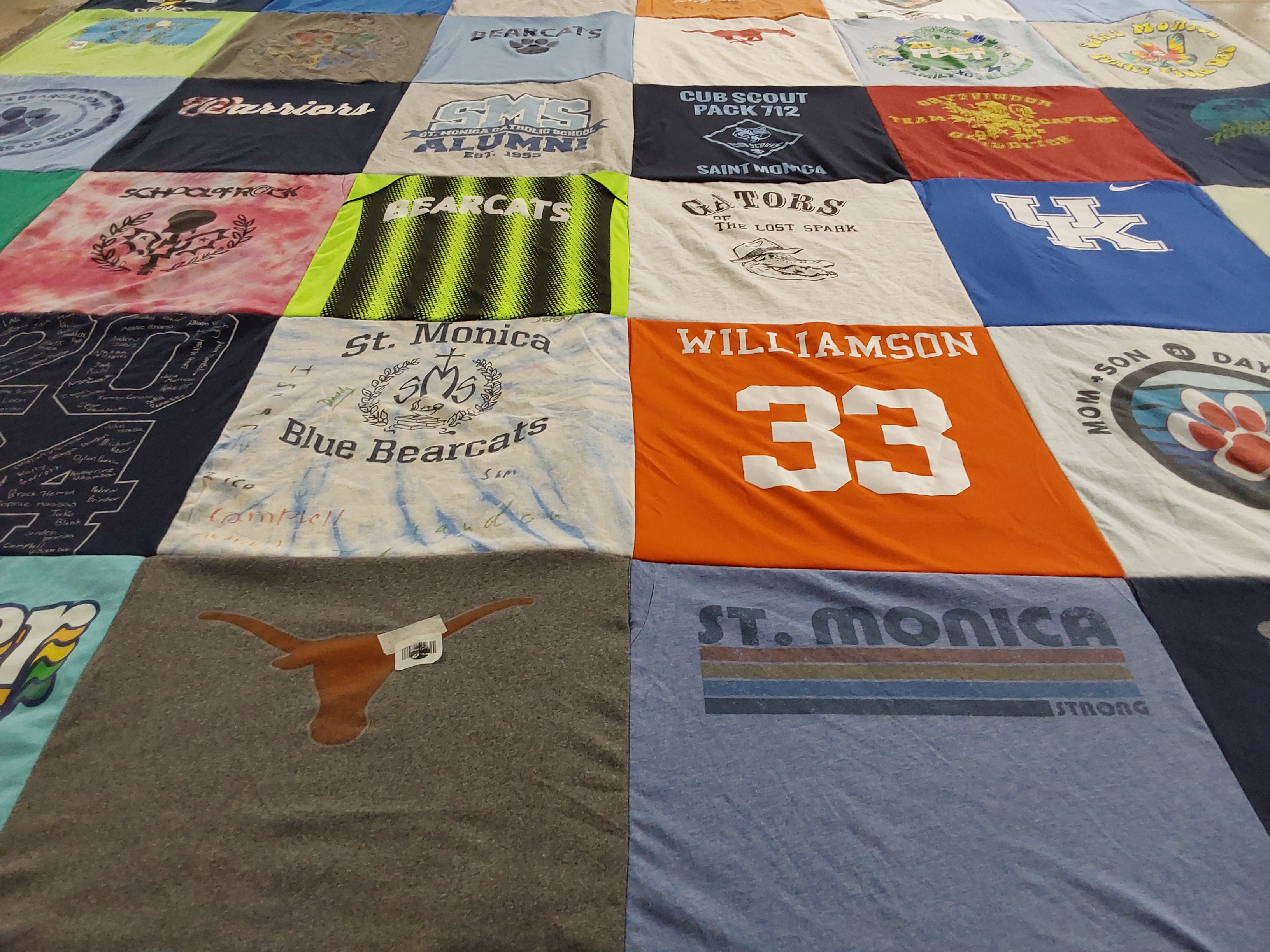 T-shirt quilt featuring kentucky, bearcats by Jennifer from TX
