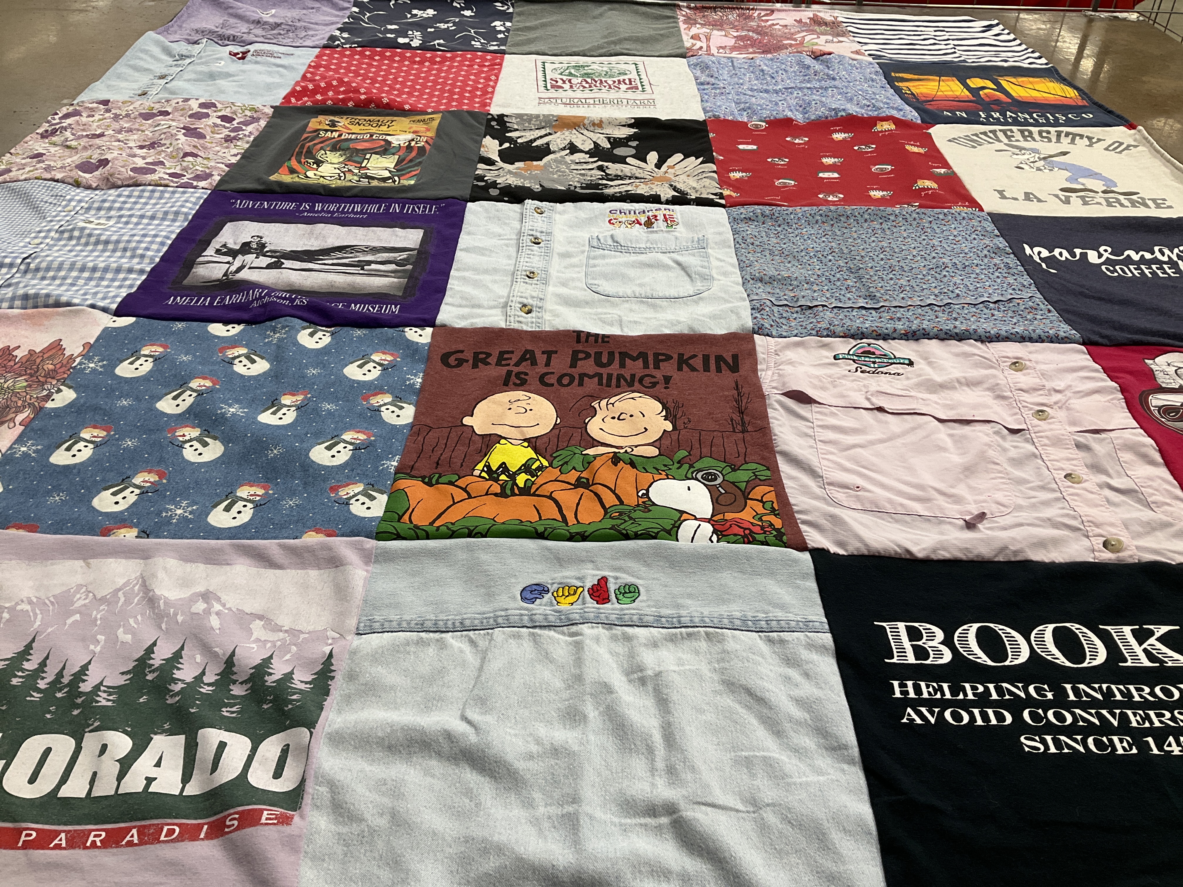 T-shirt quilt from university of la verne by Jennifer from CA