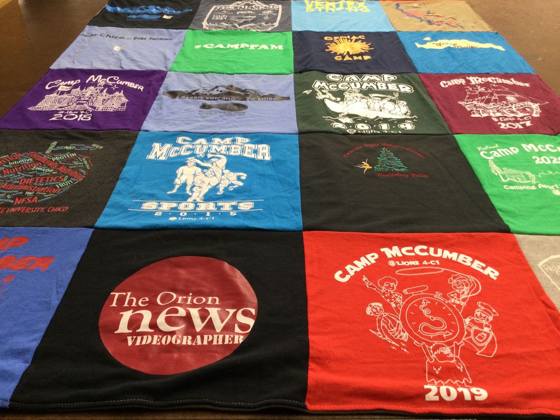 T-shirt quilt from california state university chico by Christina from CA